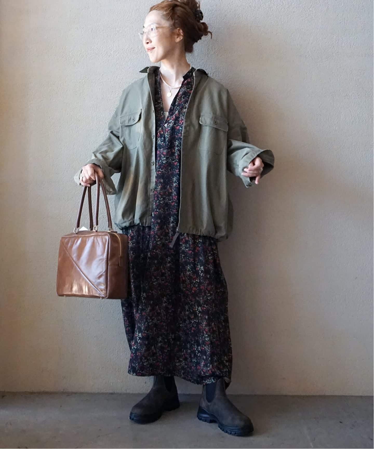 リバティフラワー ampleプルワンピース journal standard luxe｜リバティフラワー ampleプルワンピース