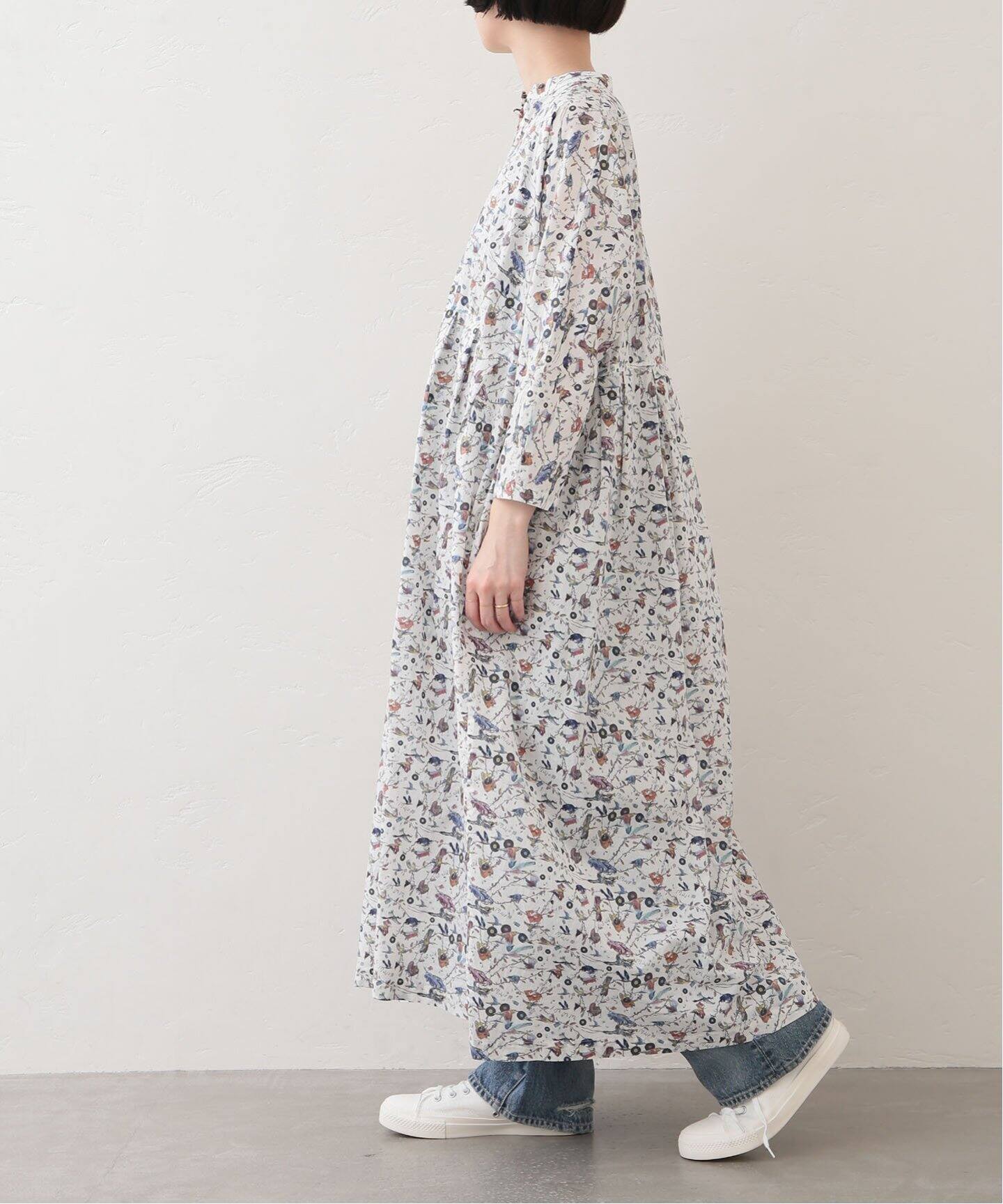 予約》リバティローンプリント ampleプルワンピース（ワンピース  