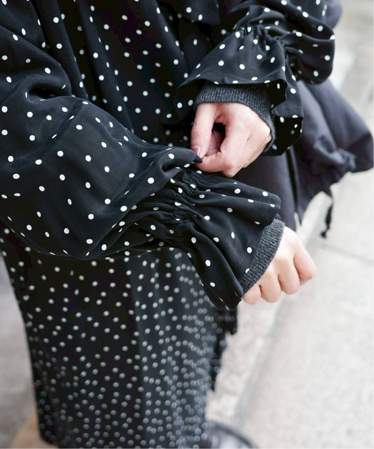 journal standard luxe ドット ローンフリルパフワンピース Cu/Rローン フリルパフワンピース（ワンピース）｜journal standard