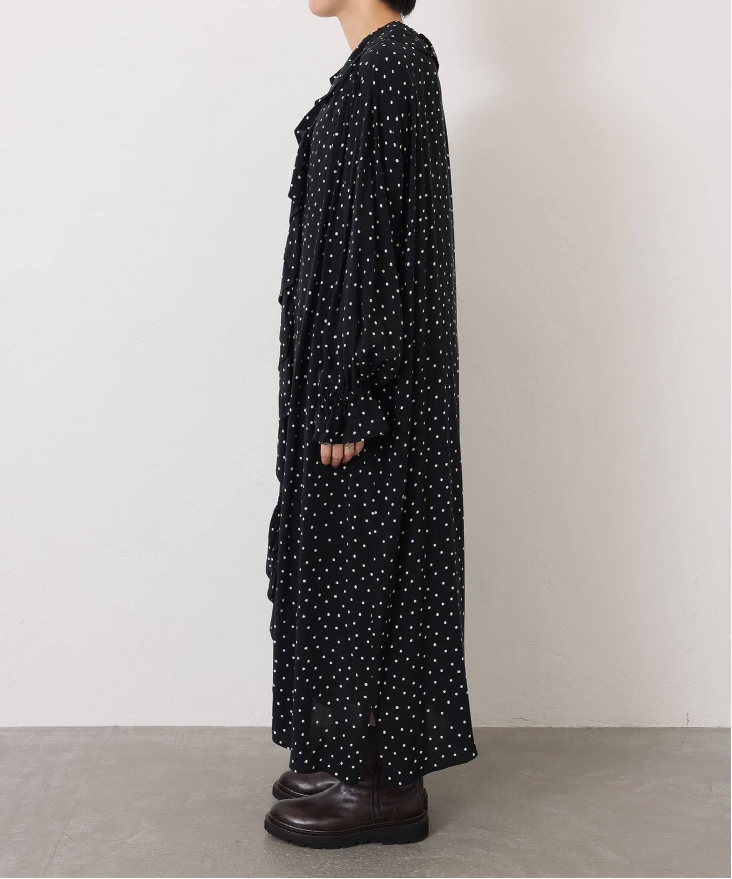 journal standard luxe ドット ローンフリルパフワンピース Cu/Rローン フリルパフワンピース（ワンピース）｜journal standard