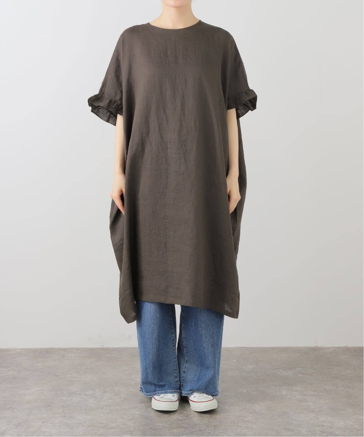 journal standard luxe ベルギーリネン　フリル　ワンピース フレンチリネンフリルワンピース（ワンピース）｜journal
