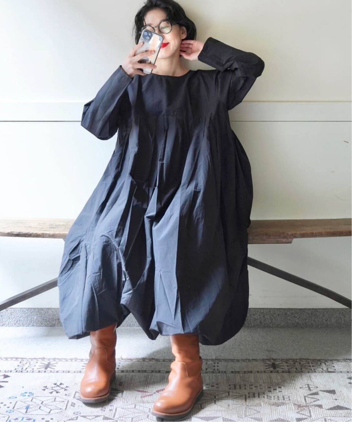 MANUELLE GUIBAL /マニュエルギバル】 C/N TUCK DRESS（ワンピース  