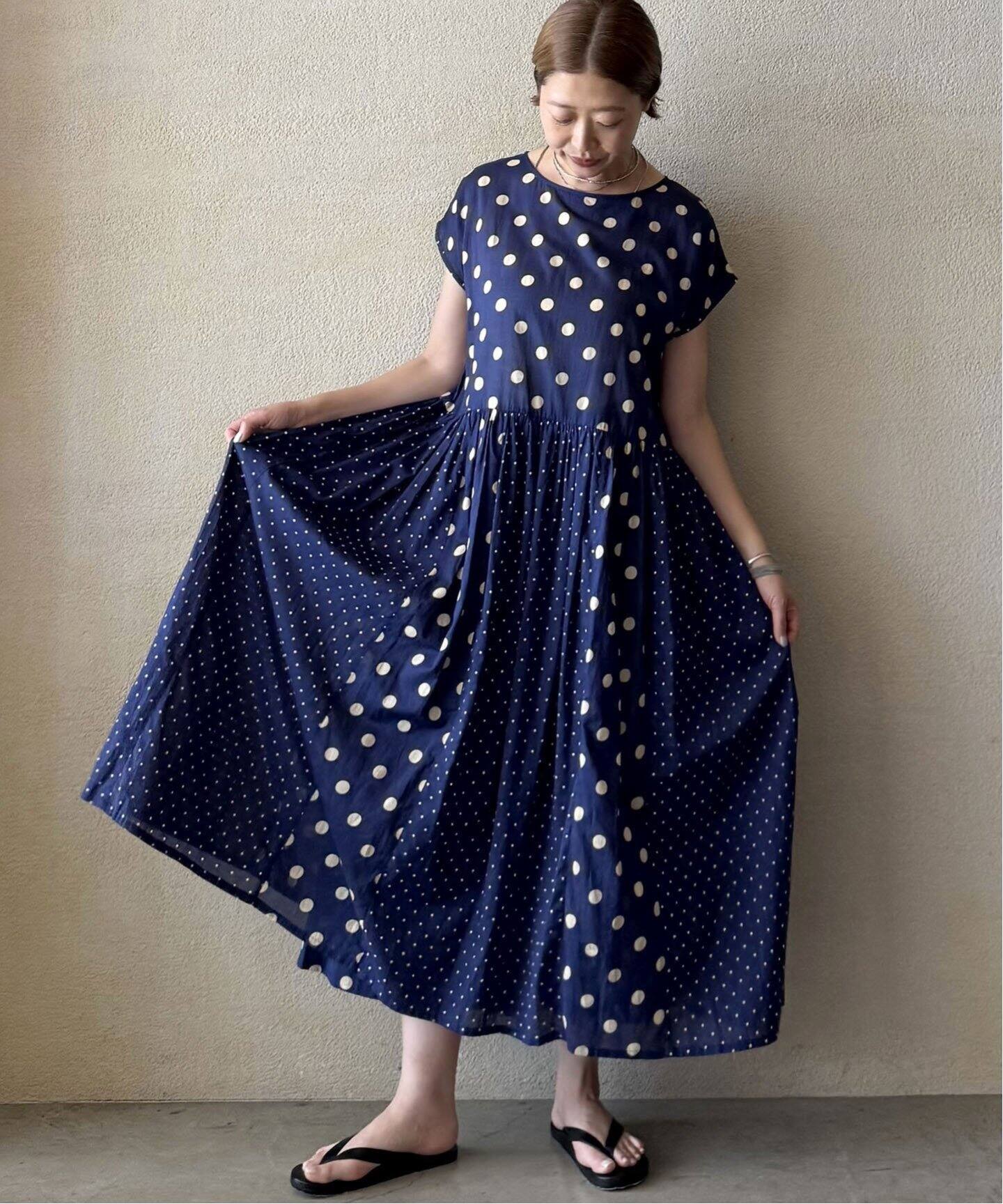 SOIL】 DOT PRINT PATCHWORK DRESS（ワンピース）｜journal