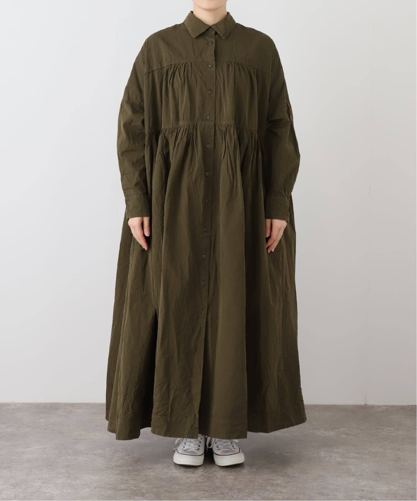 CASEY CASEY】SQUARE LONG SLEEVE DRESS-PAP（ワンピース