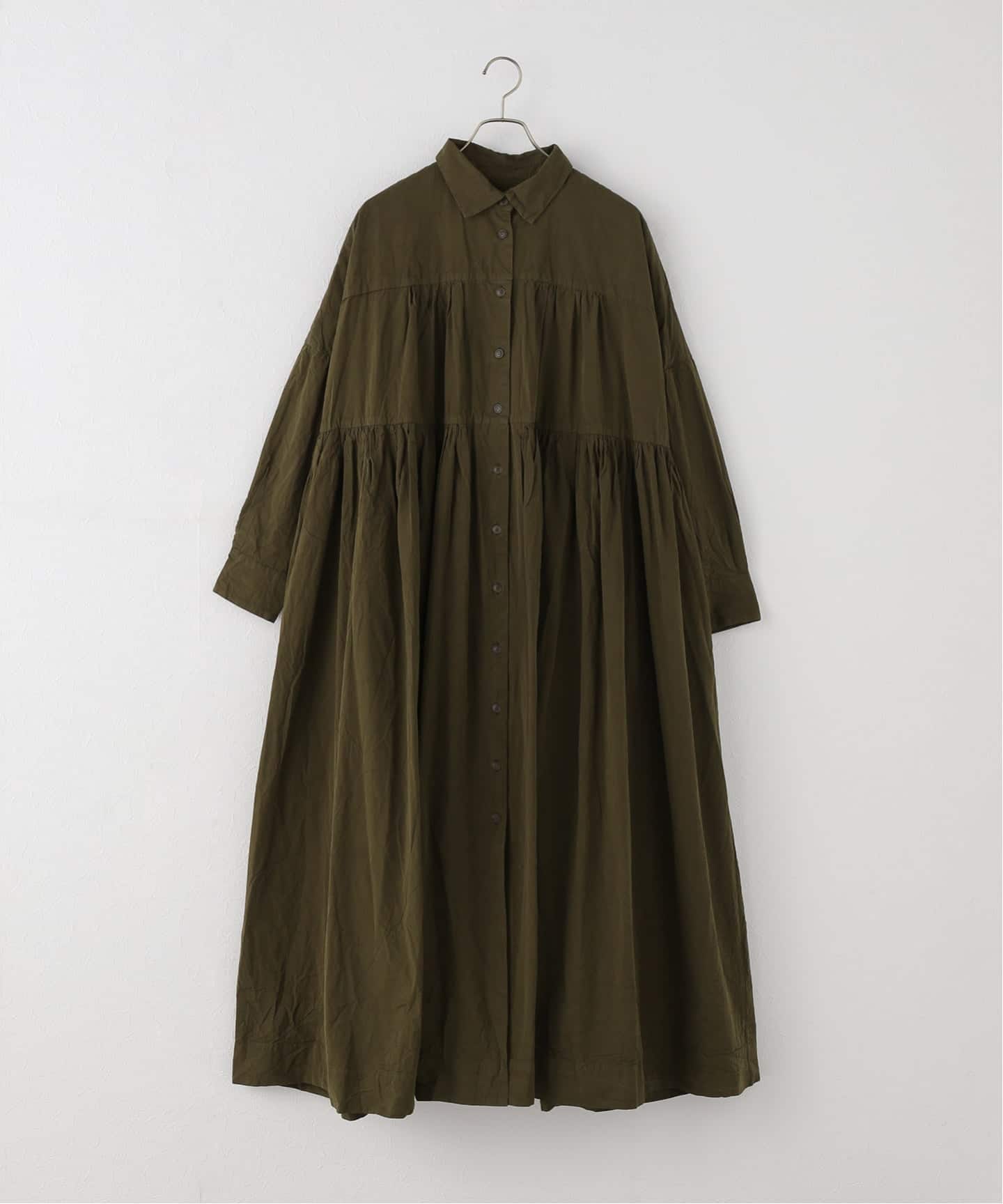 CASEY CASEY】SQUARE LONG SLEEVE DRESS-PAP（ワンピース）｜journal