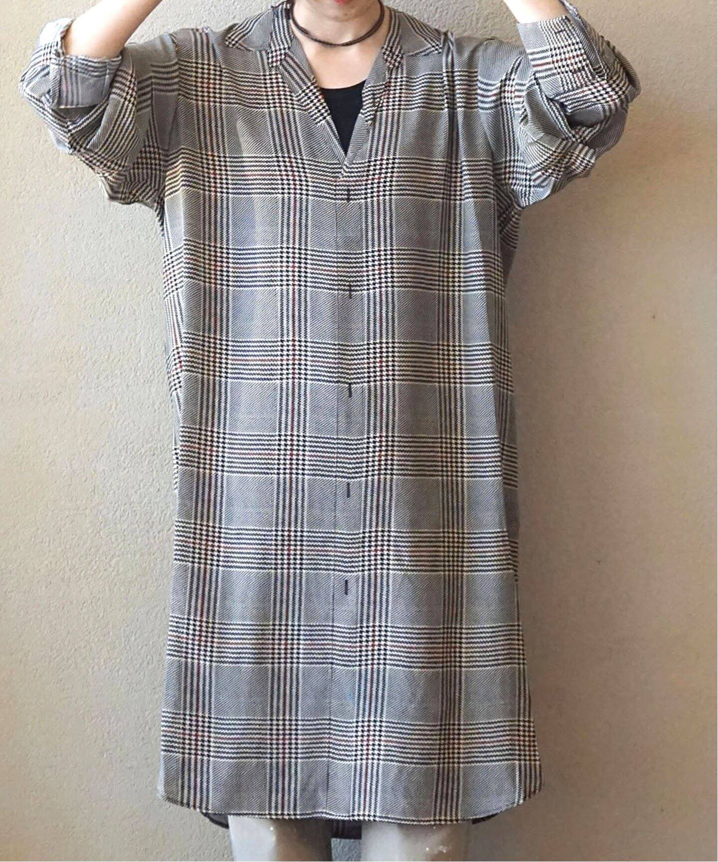 6397/シックススリーナインセブン】 PRINTED FLATTENED SHIRT DRESS 