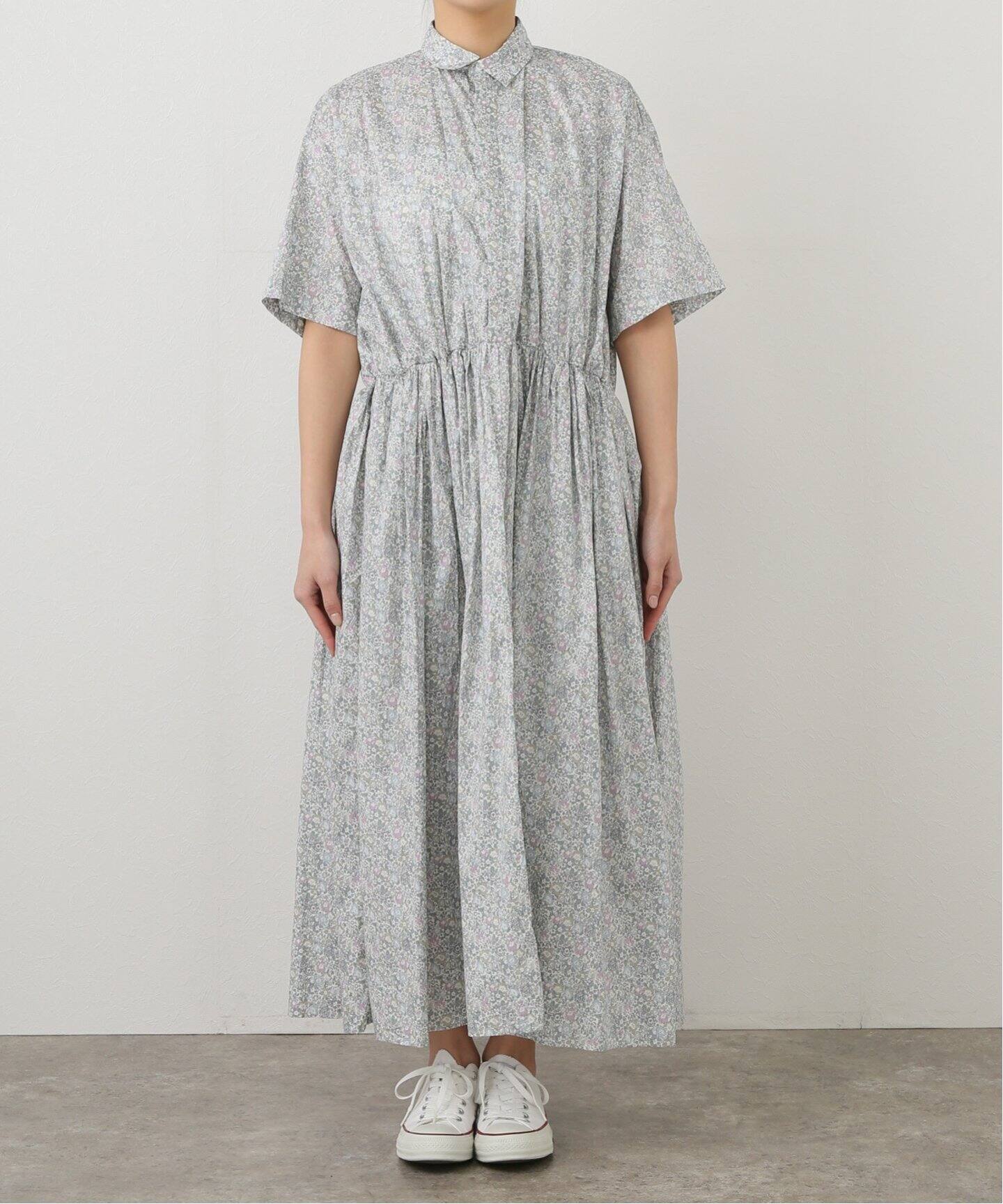 ジャーナルスタンダードラックス　トゥジュー　ワンピース　TOUJOURS TOUJOURS 】 LIBERTY GRAY FLOWER Gathered Dr（ワンピース