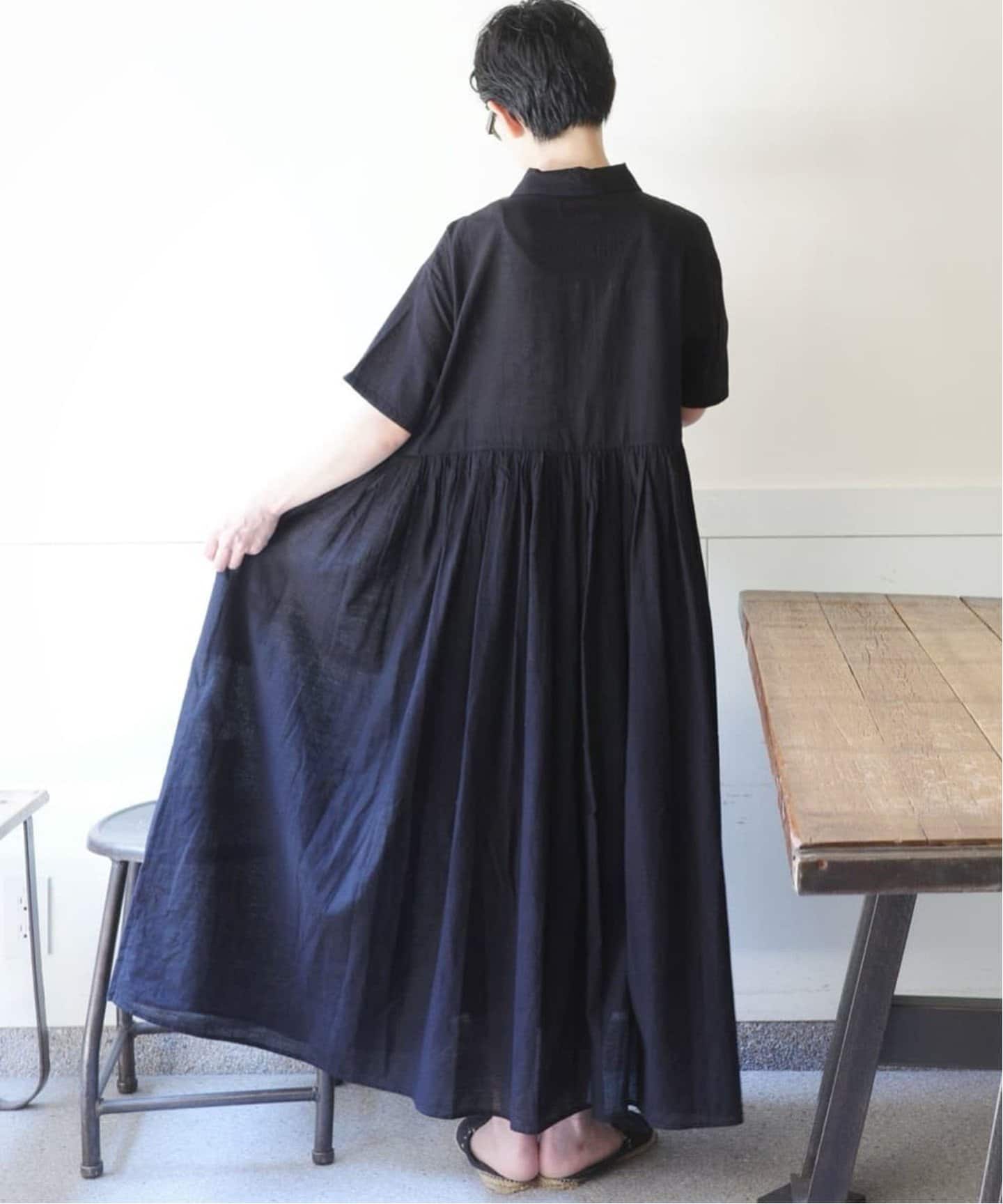 Khadi ＆ Co】SS OPEN COLLAR DRESS（ワンピース）｜journal standard