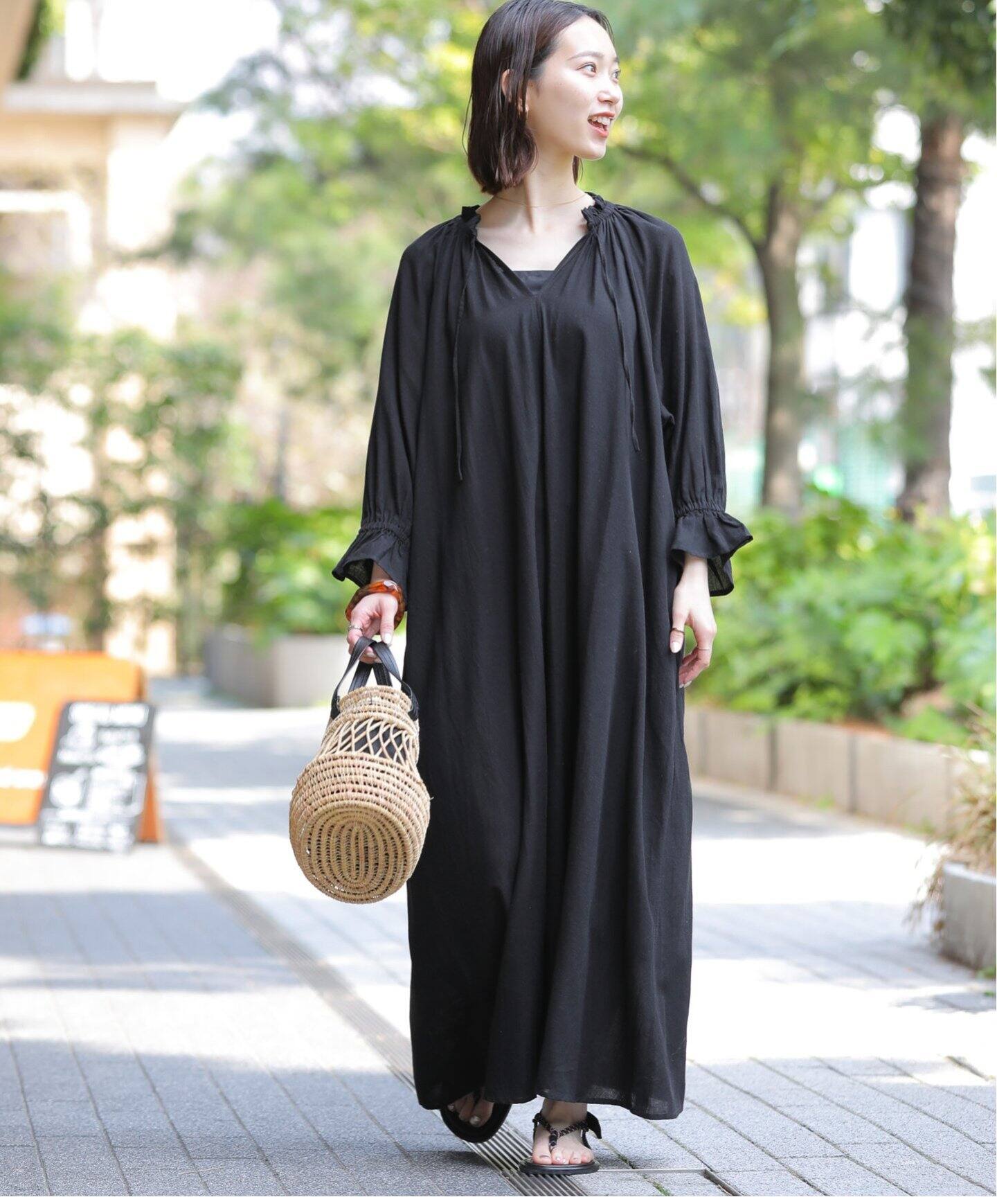 レーヨンコットンギャザーワンピース（ワンピース）｜JOURNAL STANDARD