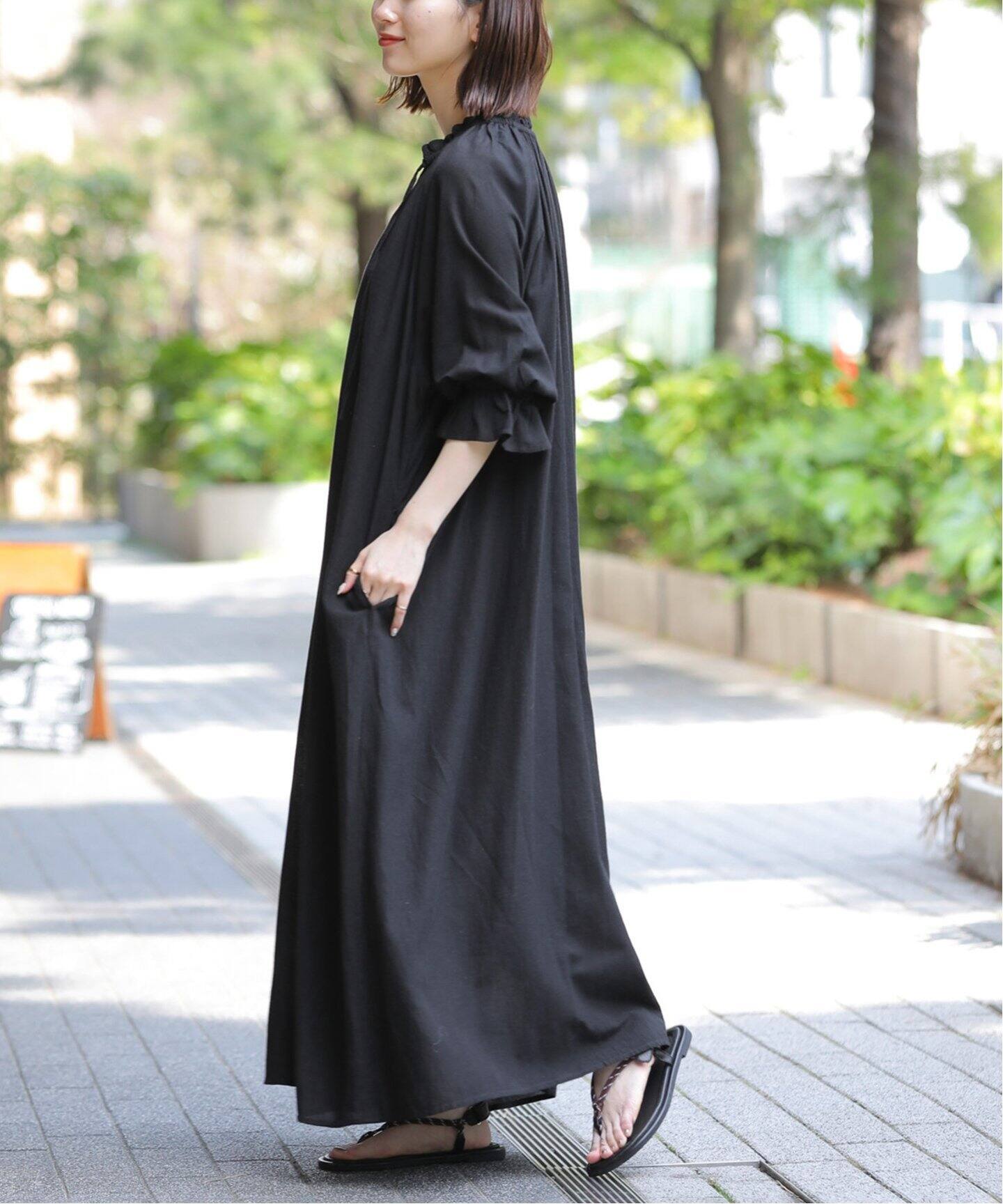 ワンピース(125490) レーヨンコットンギャザーワンピース（ワンピース）｜JOURNAL