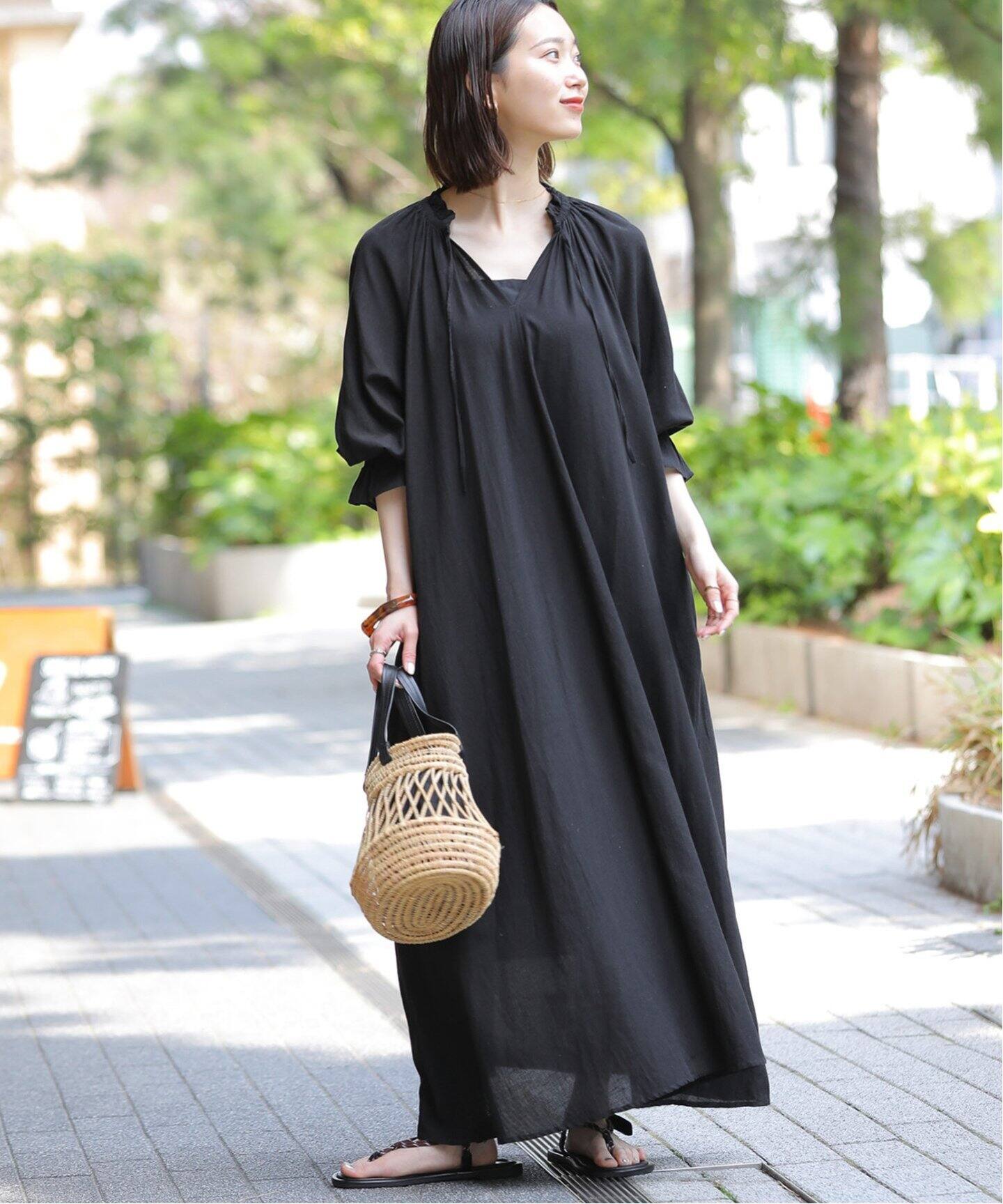 レーヨンコットンギャザーワンピース（ワンピース）｜JOURNAL STANDARD  