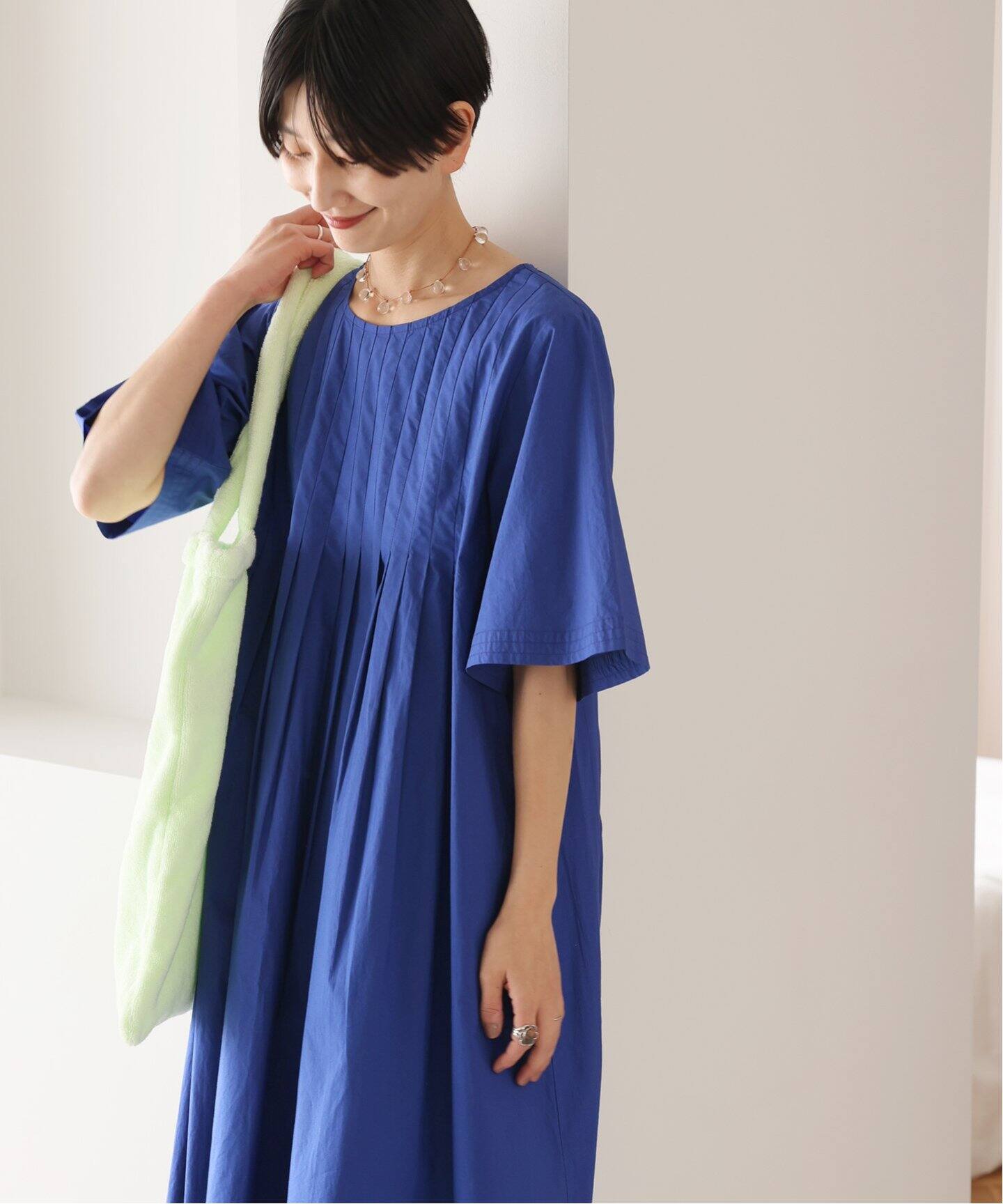 美品 ブルーレーベル sweetコラボ レーヨンコットンポプリンワンピース