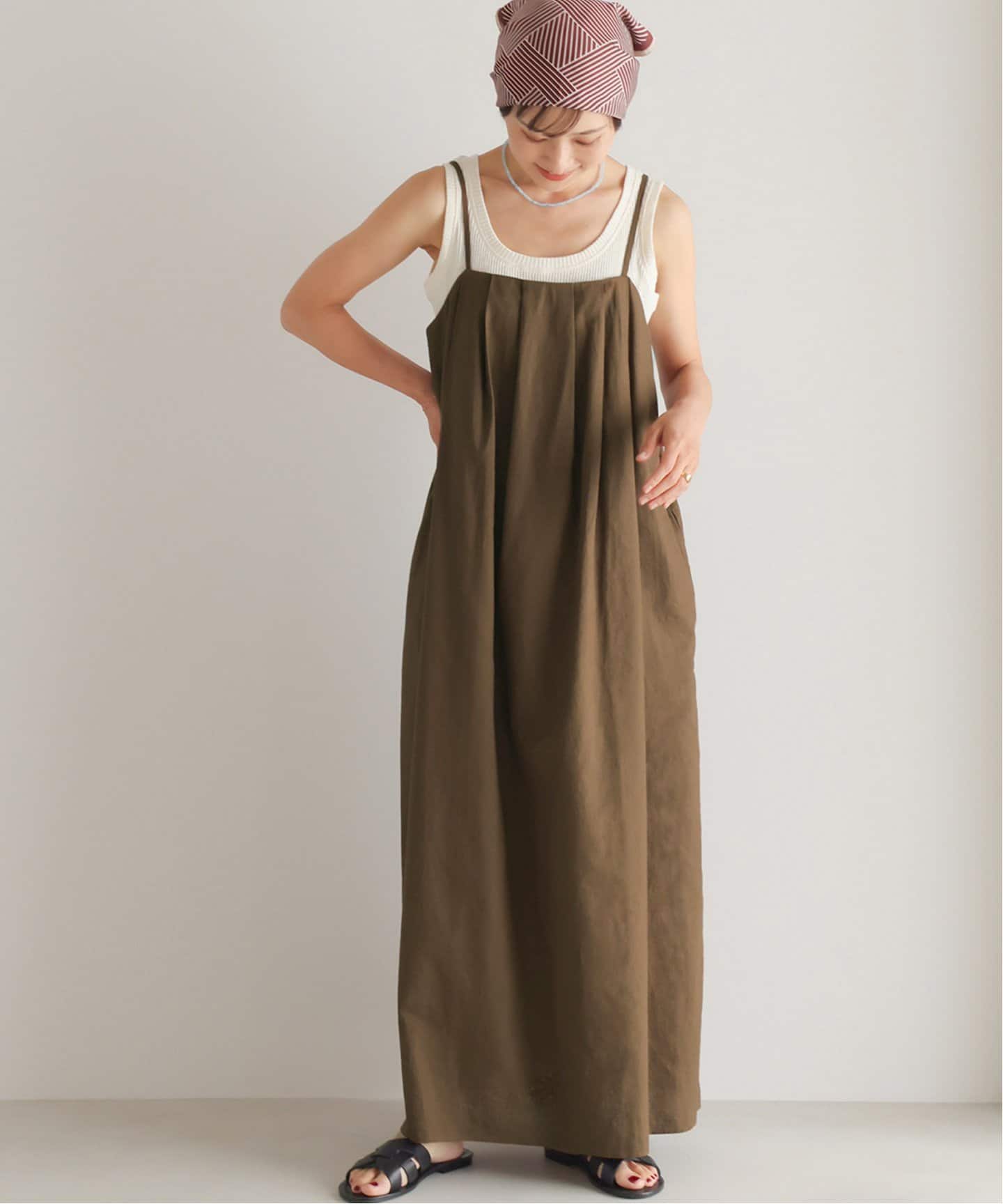 リネンコットンタックキャミワンピース（ワンピース）｜JOURNAL