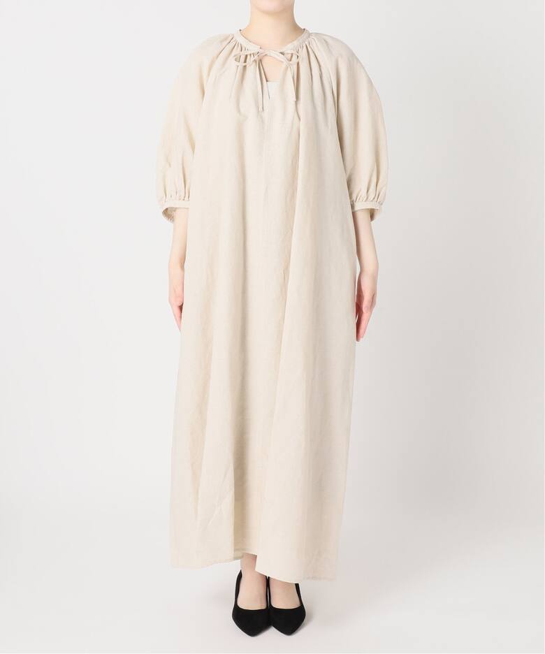 リネンコットンラグランギャザーワンピース（ワンピース）｜JOURNAL  