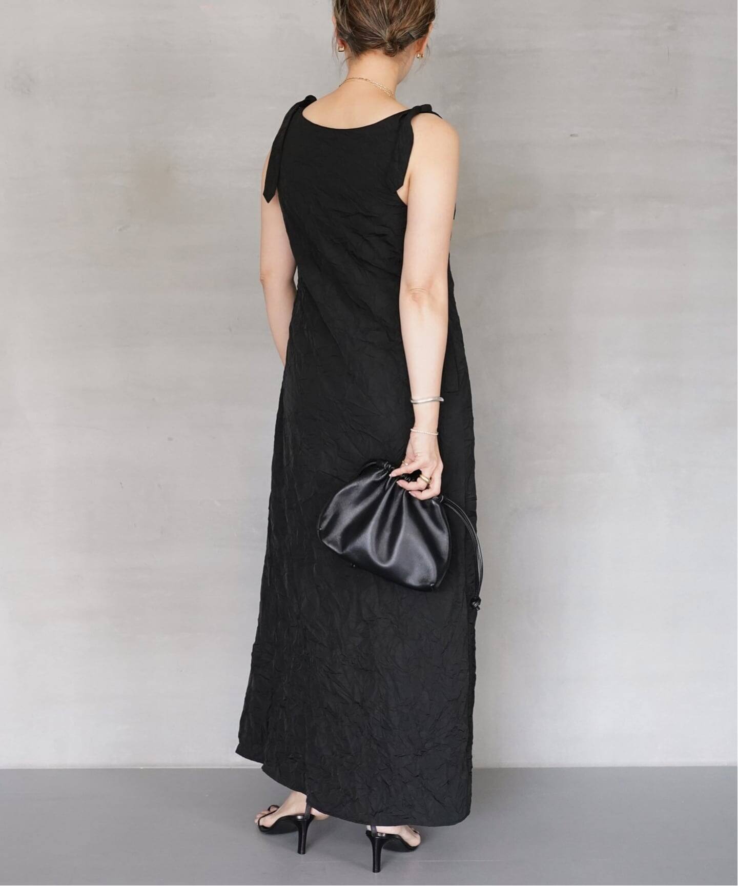 ドゥーズィエムクラス　CELERI/セルリ　LINEN DRESS ブラック Deuxieme Classe（ドゥーズィエムクラス）の「LINEN DRESS