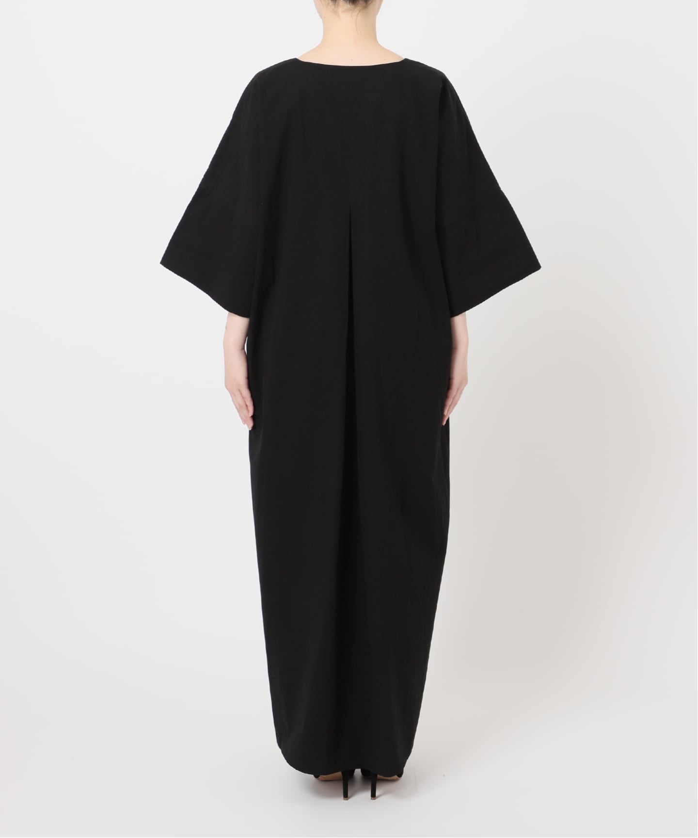 CÉLERI 黒 半袖 ワンピース　チュニック　ドゥーズィエムクラス CELERI Wrinkled ドレス（ワンピース）｜Deuxieme Classe