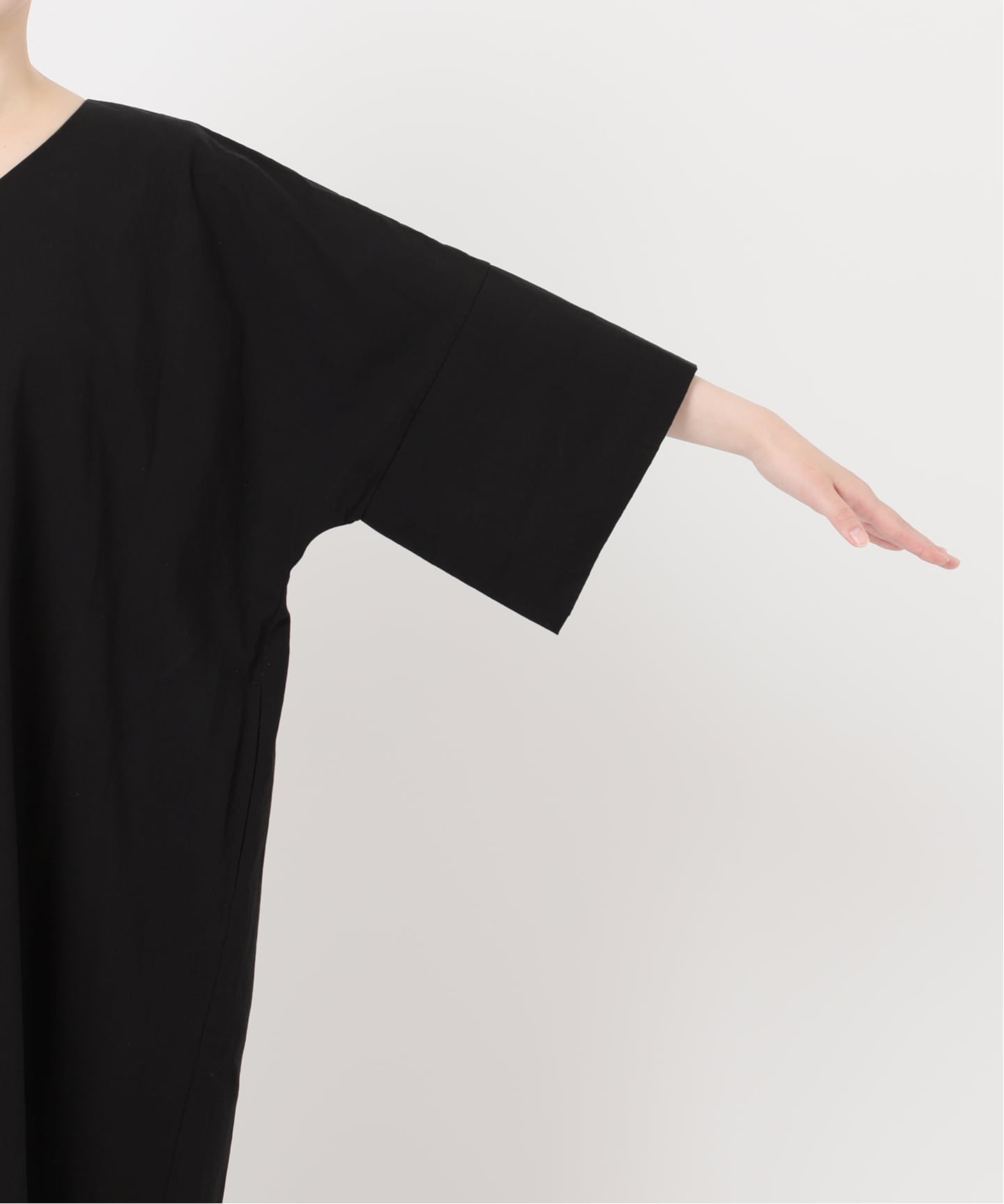 CÉLERI 黒 半袖 ワンピース チュニック ドゥーズィエムクラス CELERI Vネック ワンピース(ワンピース)|Deuxieme Classe