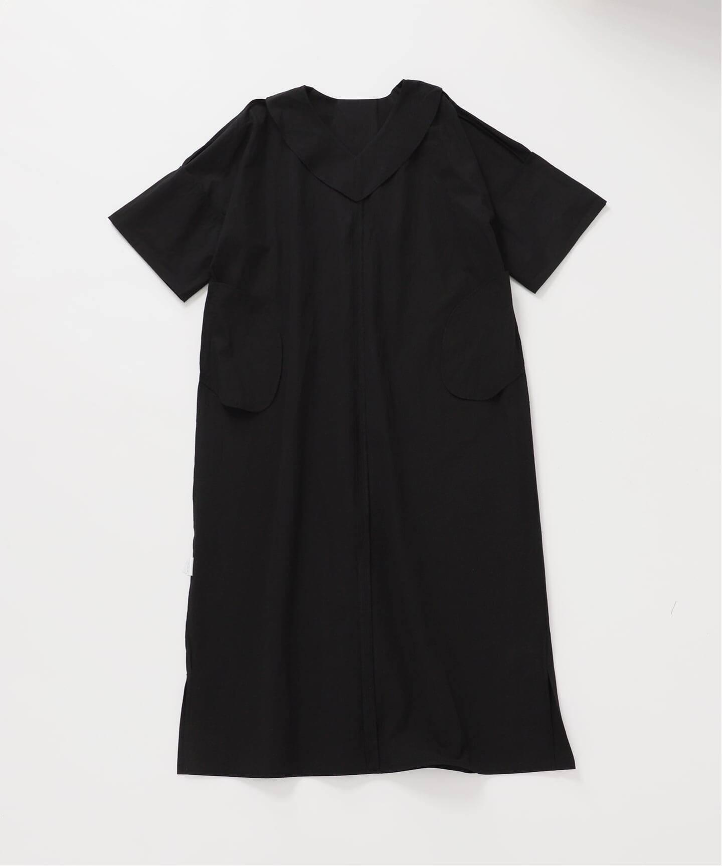 CÉLERI 黒 半袖 ワンピース　チュニック　ドゥーズィエムクラス CELERI ワンピース 「CELERI/セルリ」BACK スリットワンピース