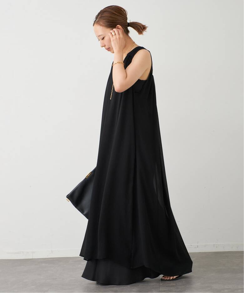 トリアセシフォン Vネック ワンピース（ワンピース）｜Deuxieme Classe  