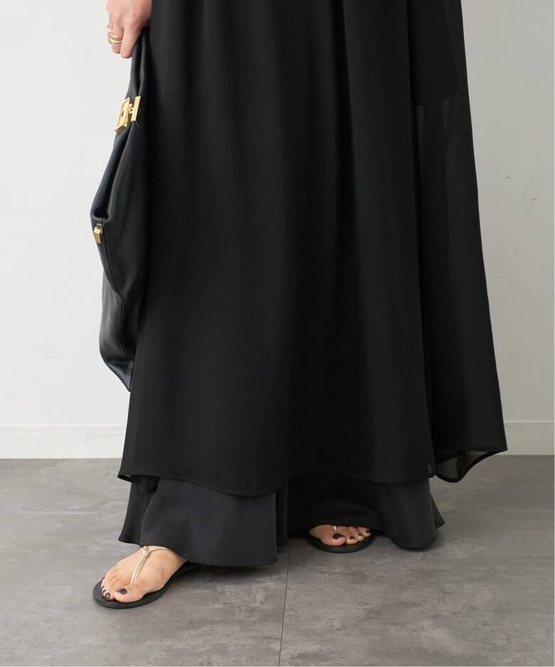 トリアセシフォン Vネック ワンピース（ワンピース）｜Deuxieme Classe  