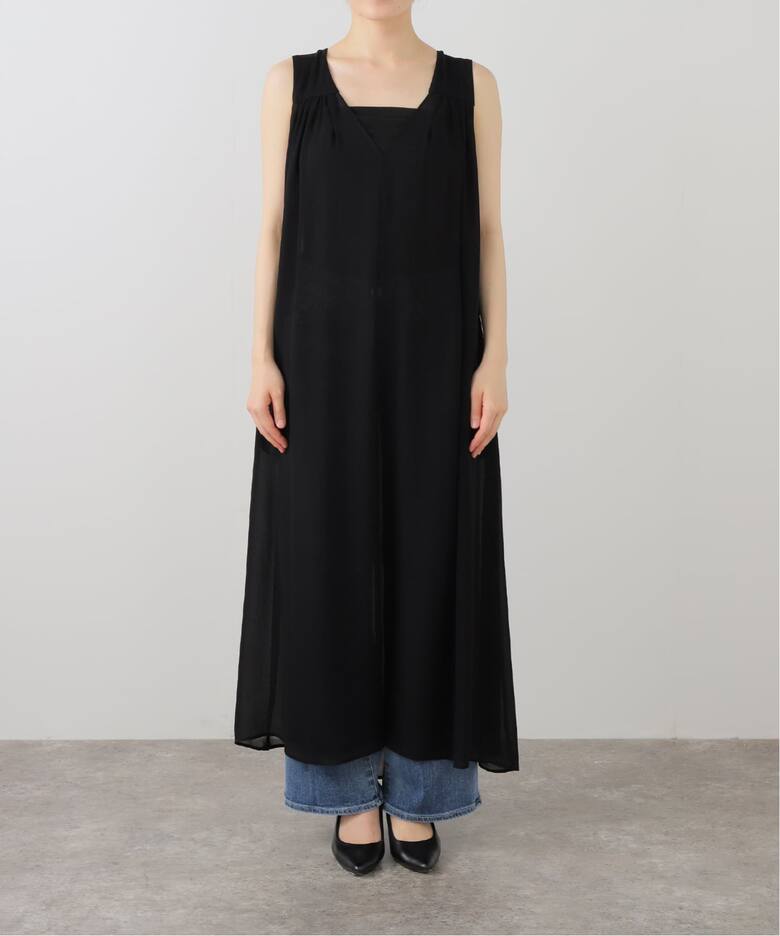 トリアセシフォン Vネック ワンピース（ワンピース）｜Deuxieme Classe  