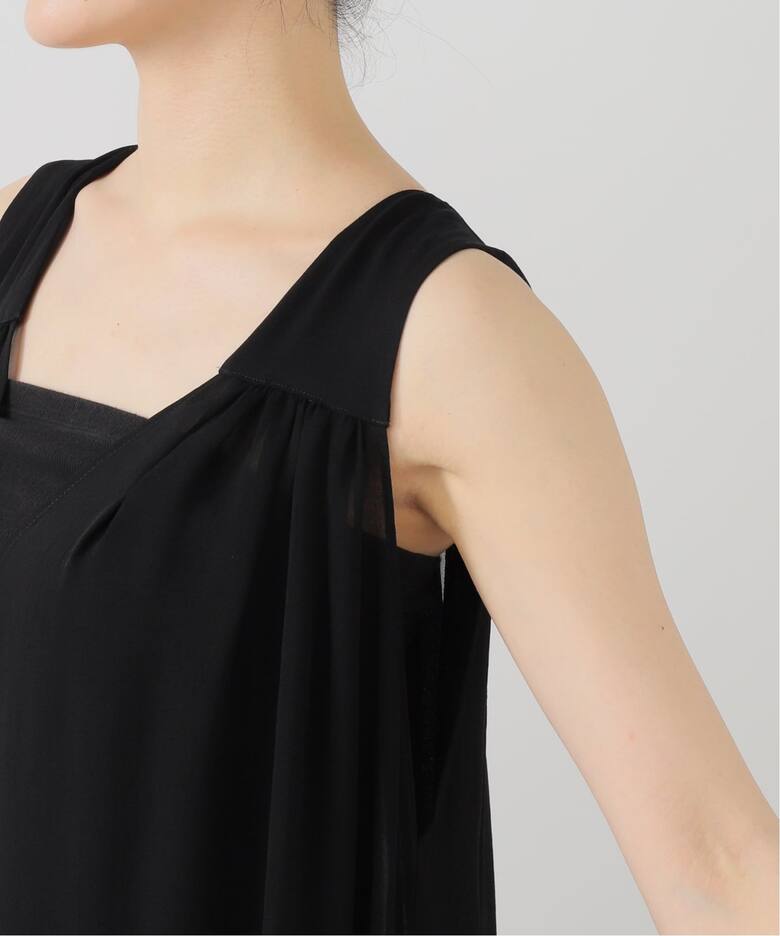 トリアセシフォン Vネック ワンピース（ワンピース）｜Deuxieme Classe  