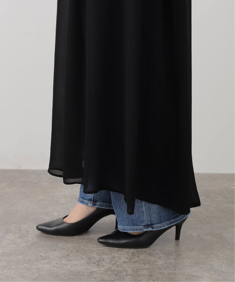 トリアセシフォン Vネック ワンピース（ワンピース）｜Deuxieme Classe  