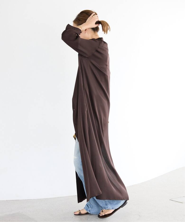 SILK SATIN ロング ワンピース（ワンピース）｜Deuxieme Classe 