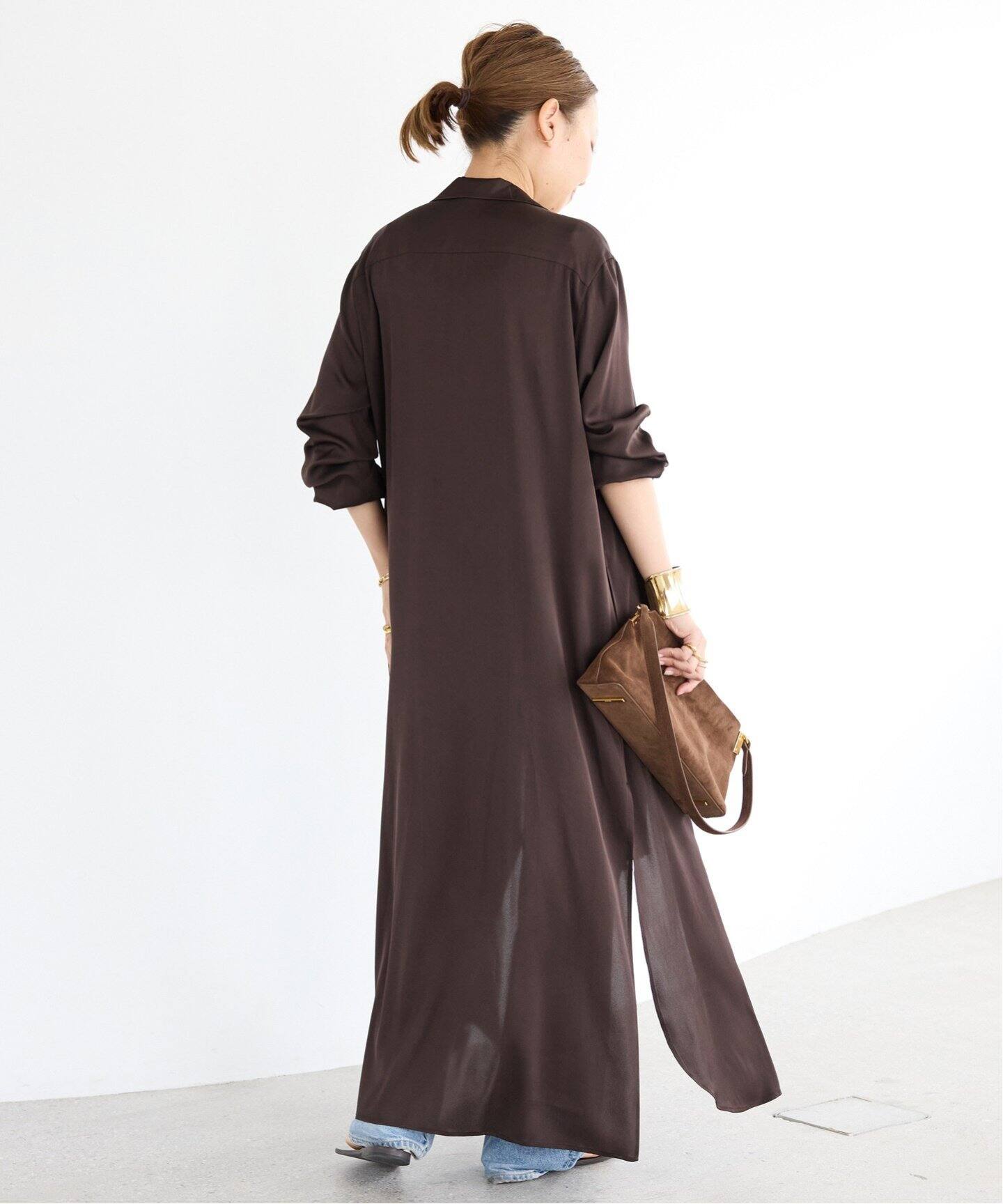 SILK SATIN ロング ワンピース（ワンピース）｜Deuxieme Classe 