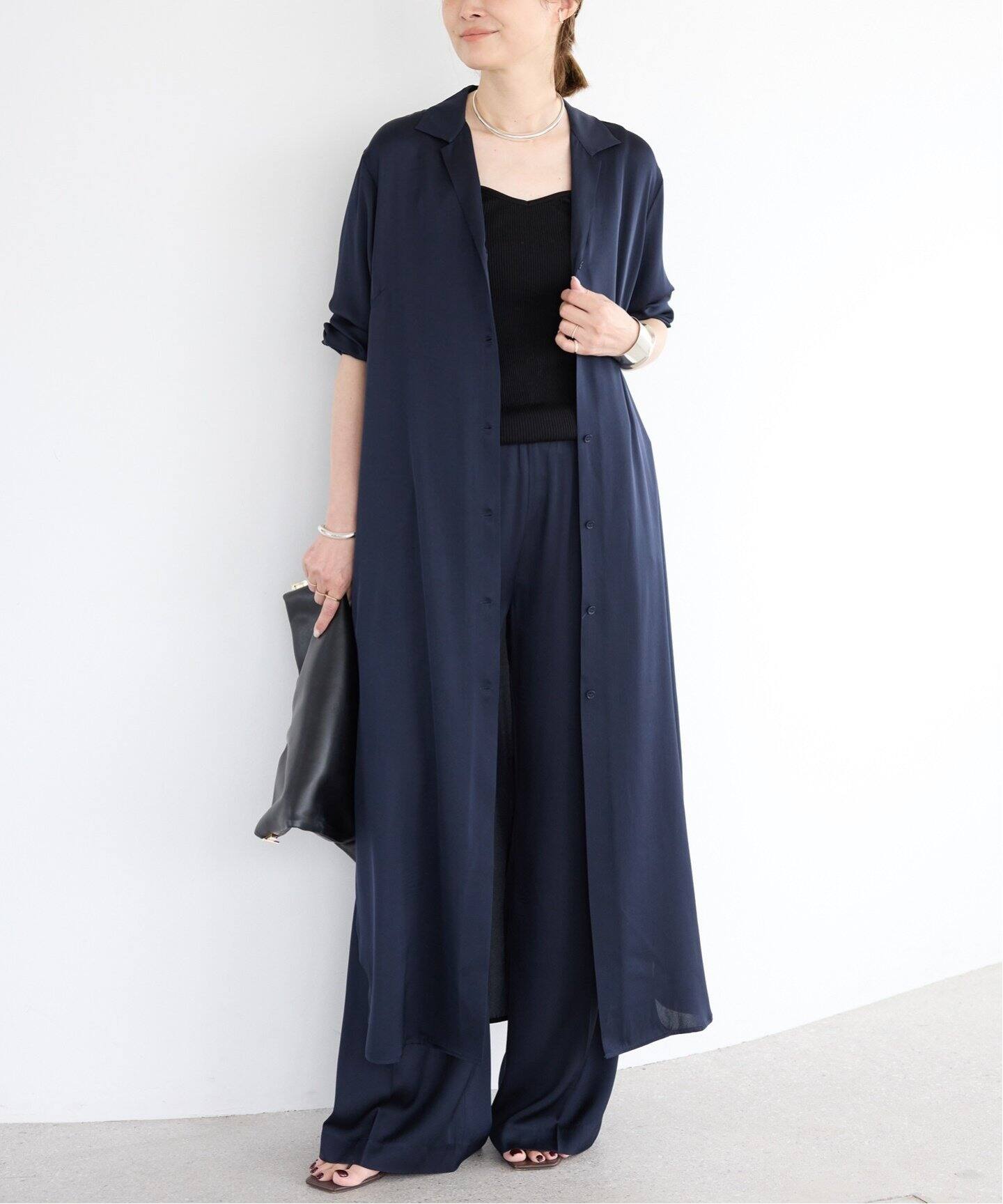 SILK SATIN ロング ワンピース（ワンピース）｜Deuxieme Classe 