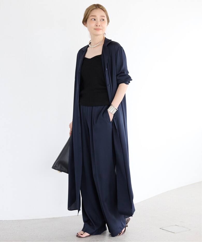 SILK SATIN ロング ワンピース（ワンピース）｜Deuxieme Classe 