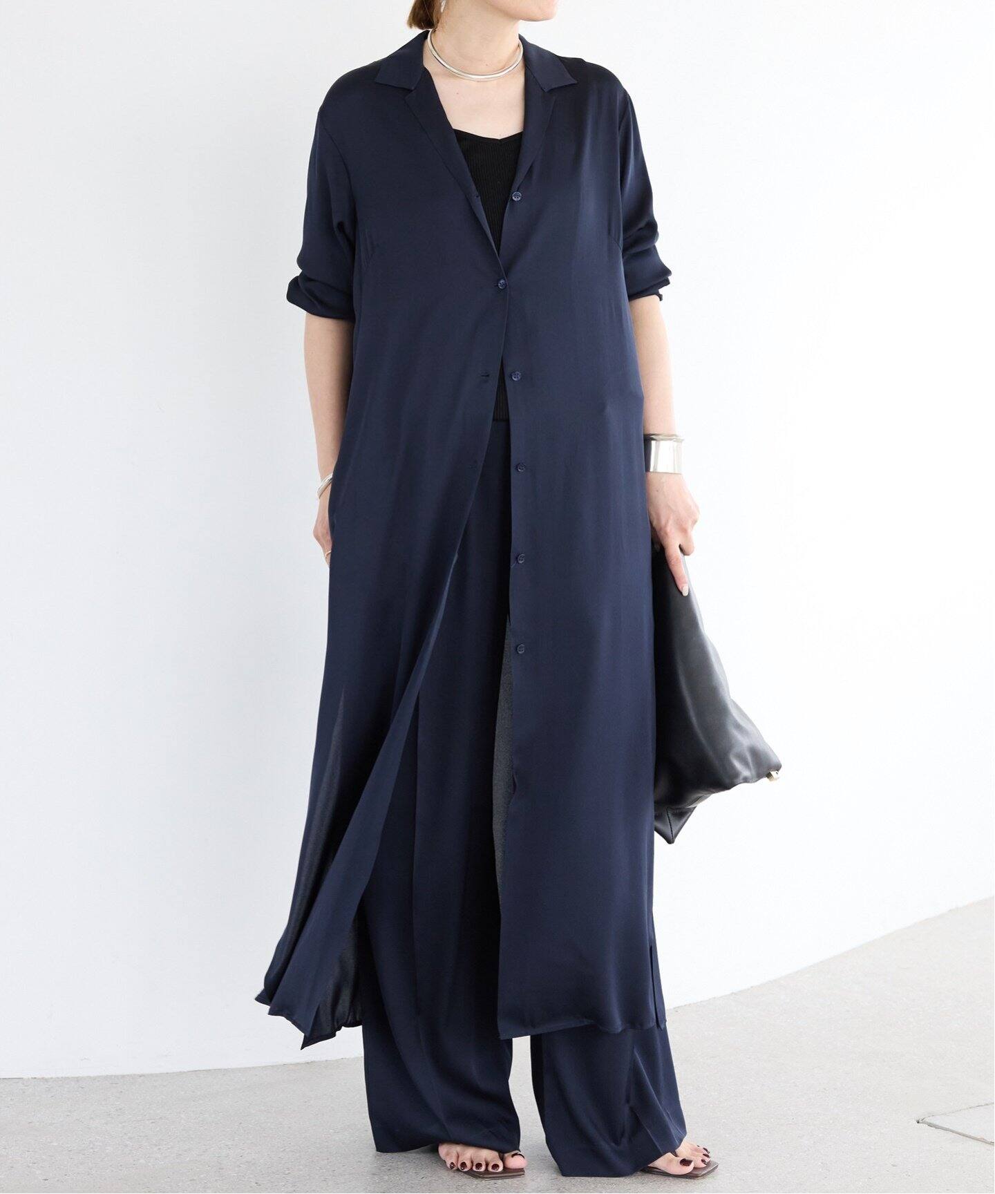 SILK SATIN ロング ワンピース（ワンピース）｜Deuxieme Classe  