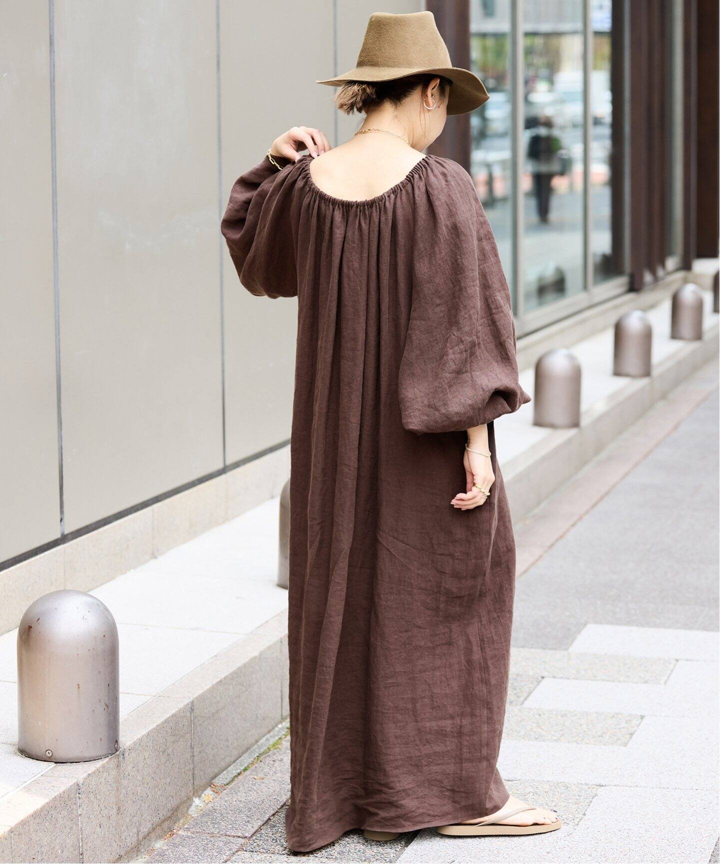 Linen オフショルダー ドレス（ワンピース）｜Deuxieme Classe