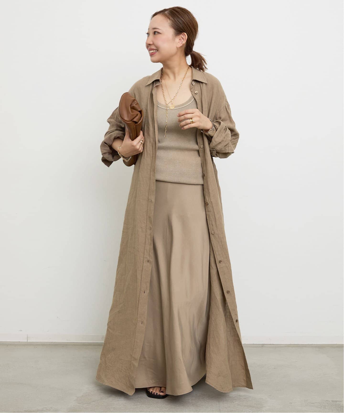 LInen シャツドレス（ワンピース）｜Deuxieme Classe