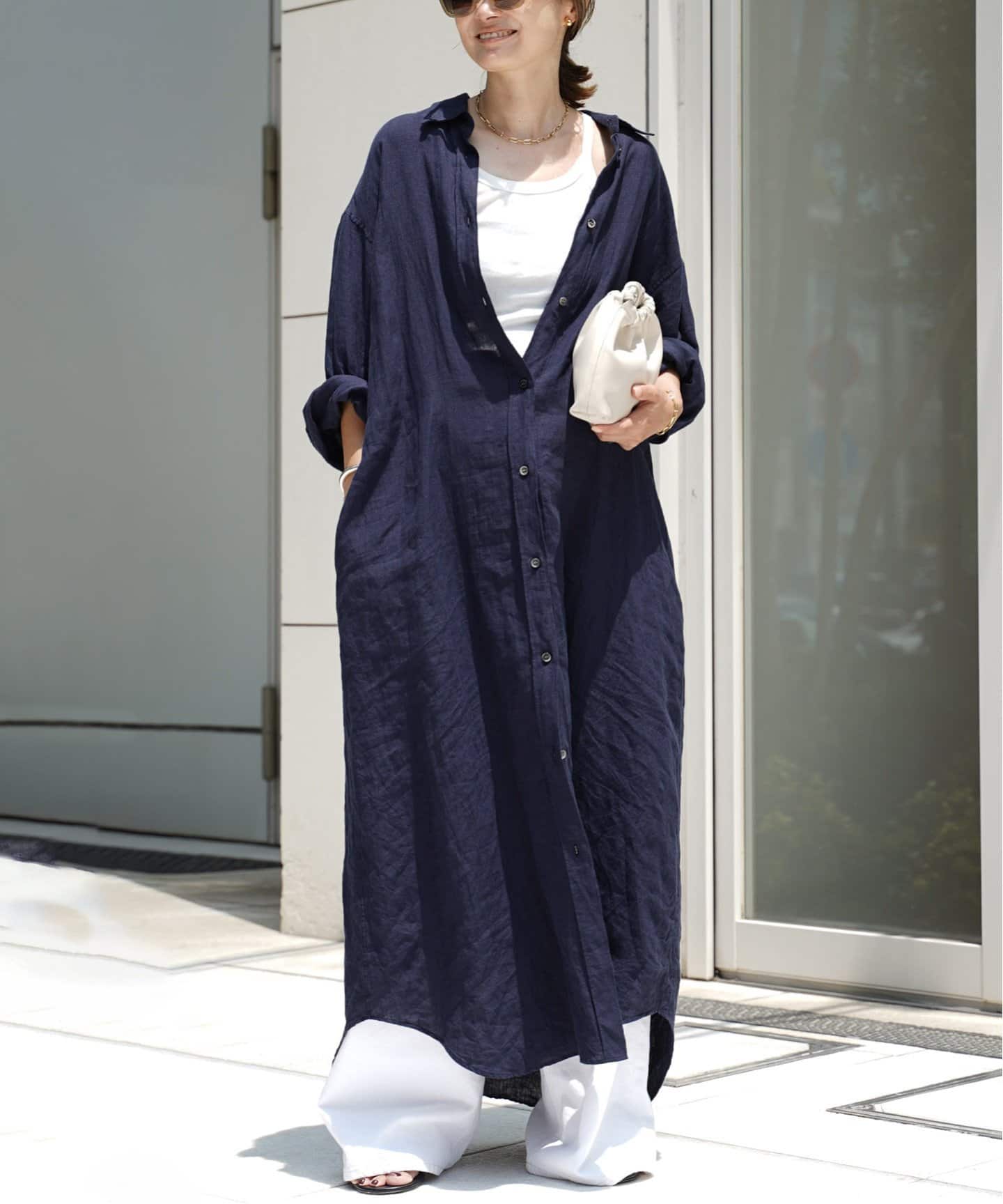 LInen シャツドレス（ワンピース）｜Deuxieme Classe