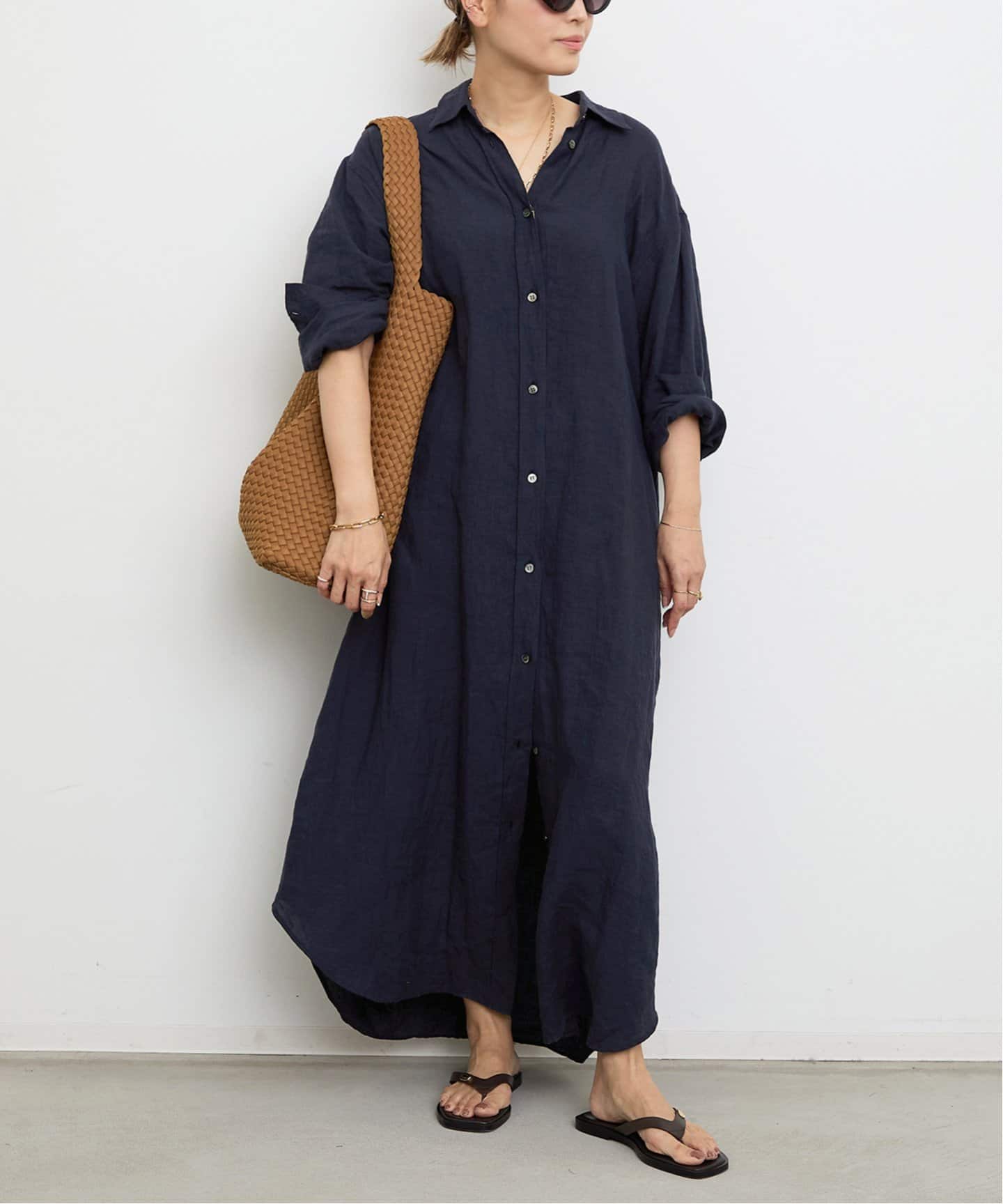 LInen シャツドレス（ワンピース）｜Deuxieme Classe