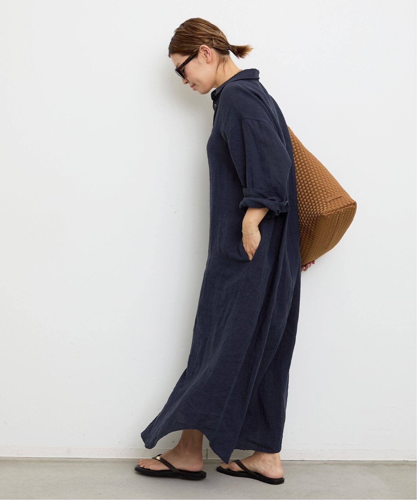 LInen シャツドレス（ワンピース）｜Deuxieme Classe