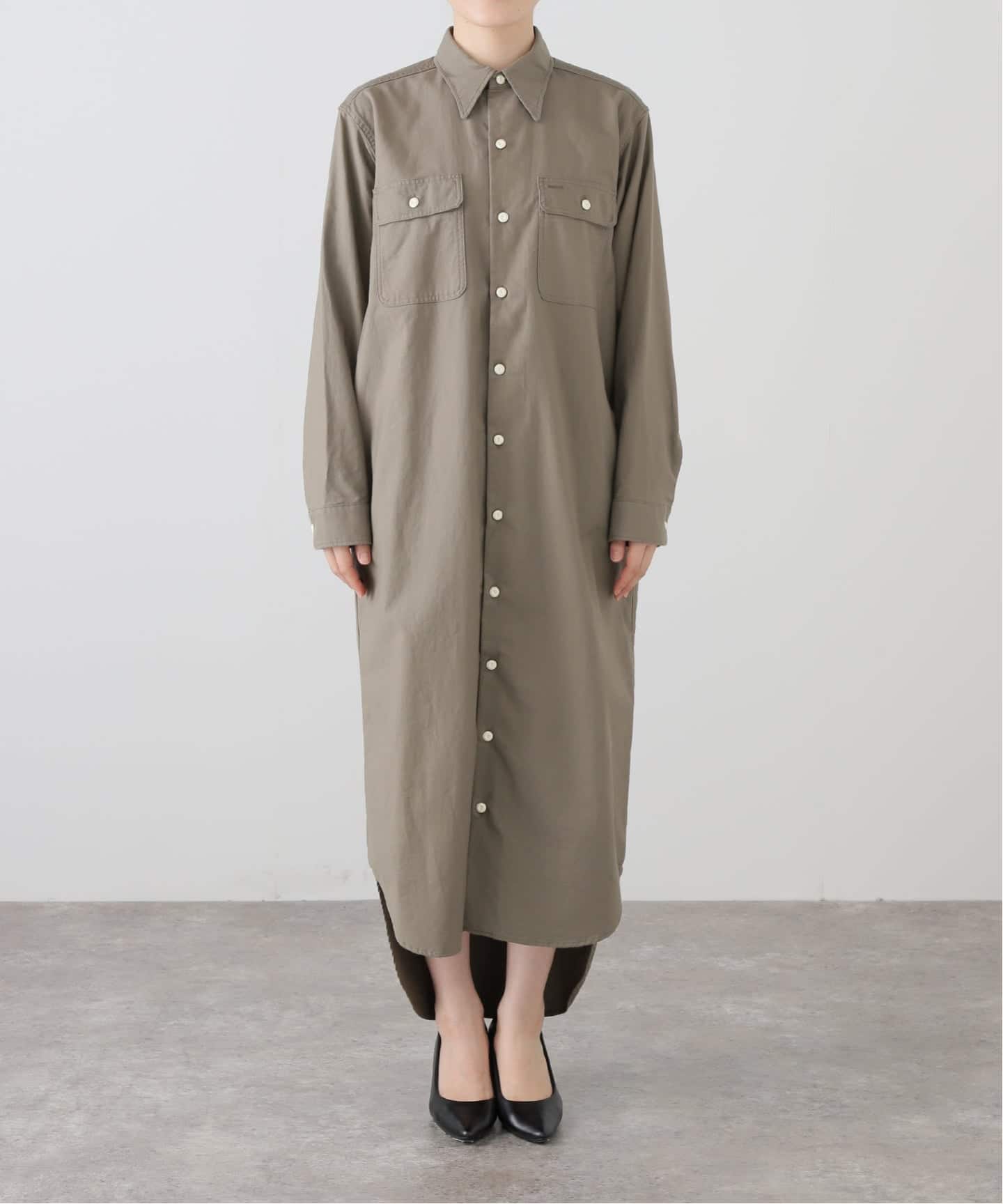 マディソンブルー　オリーブグリーン マキシワンピース　00 MADISONBLUE / マディソンブルー】HAMPTON ONE-PIECE OX