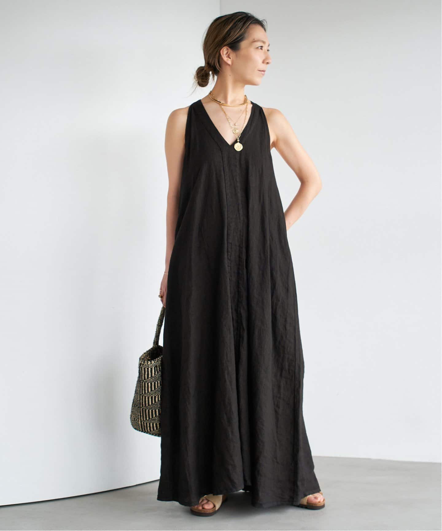 JOIN CLOTHES/ジョインクローズ】LINES STRING DRESS