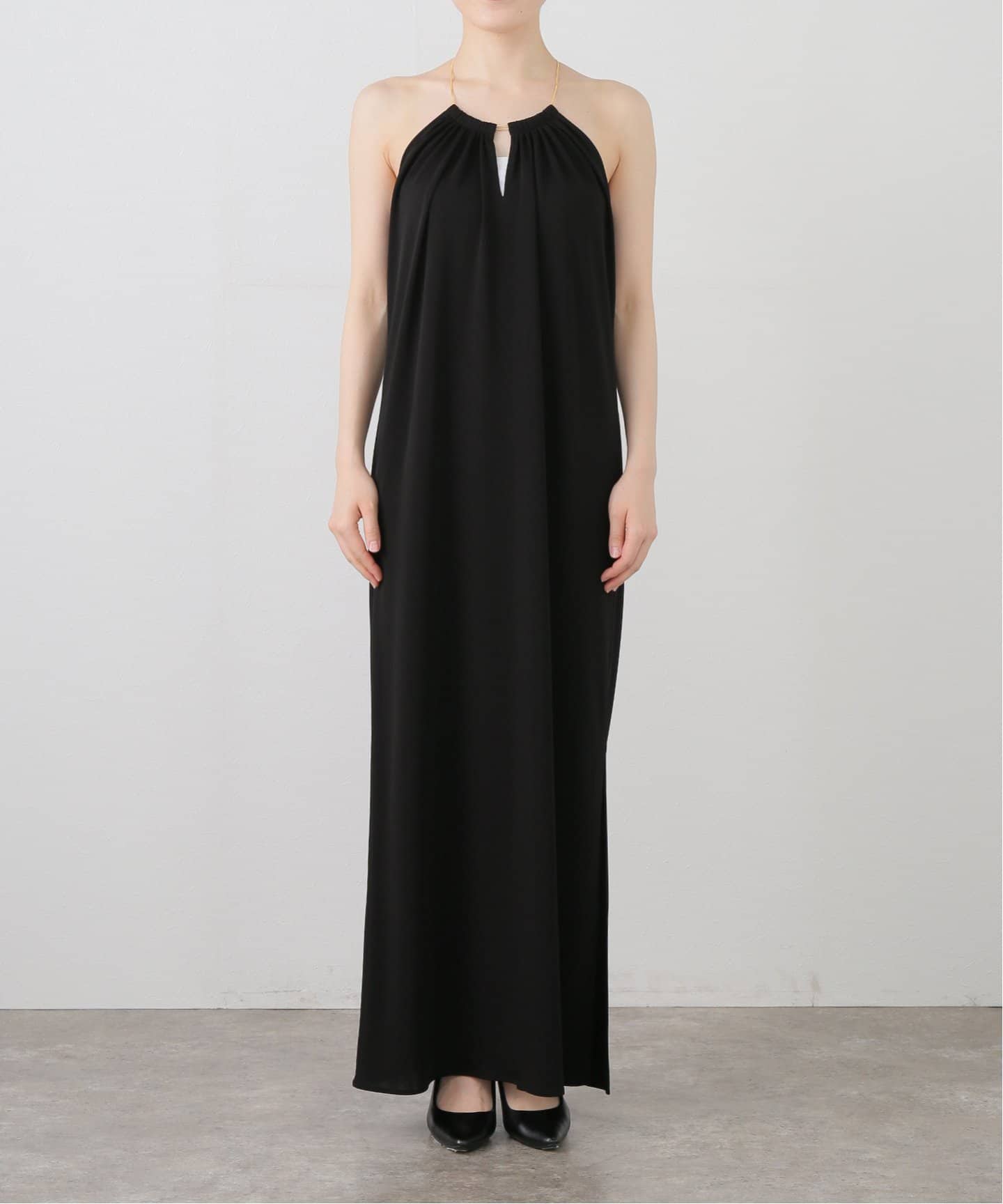 【新品】 Col pierrot ホルターネックサテンドレス Deuxieme Classe（ドゥーズィエムクラス）の「Col Pierrot