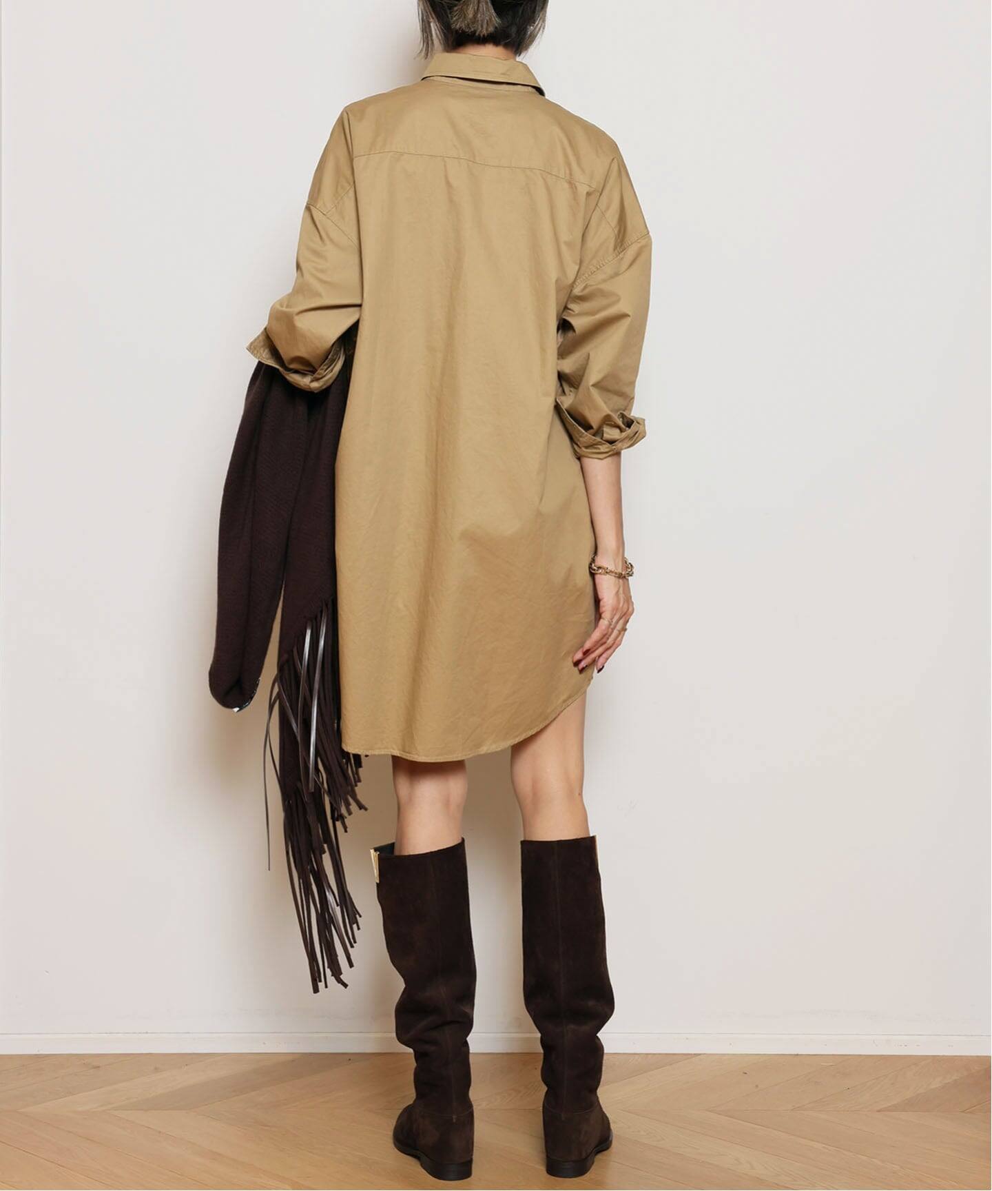 ⭕10回程度着用⭕ミューズ　ドゥーズィエムクラス☆コルピエロ☆ teru様 Col Pierrot/コルピエロ】Shirts ワンピース（BEIGE）（シャツ