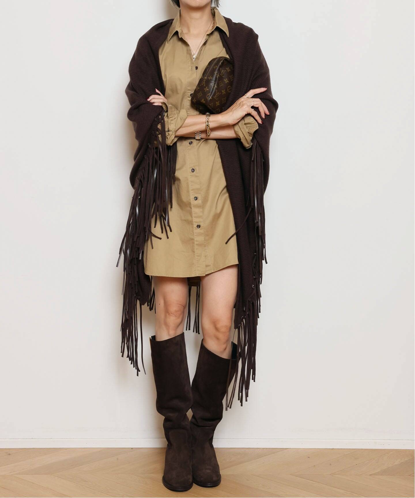 Col Pierrot/コルピエロ】Shirts ワンピース（BEIGE）（シャツ