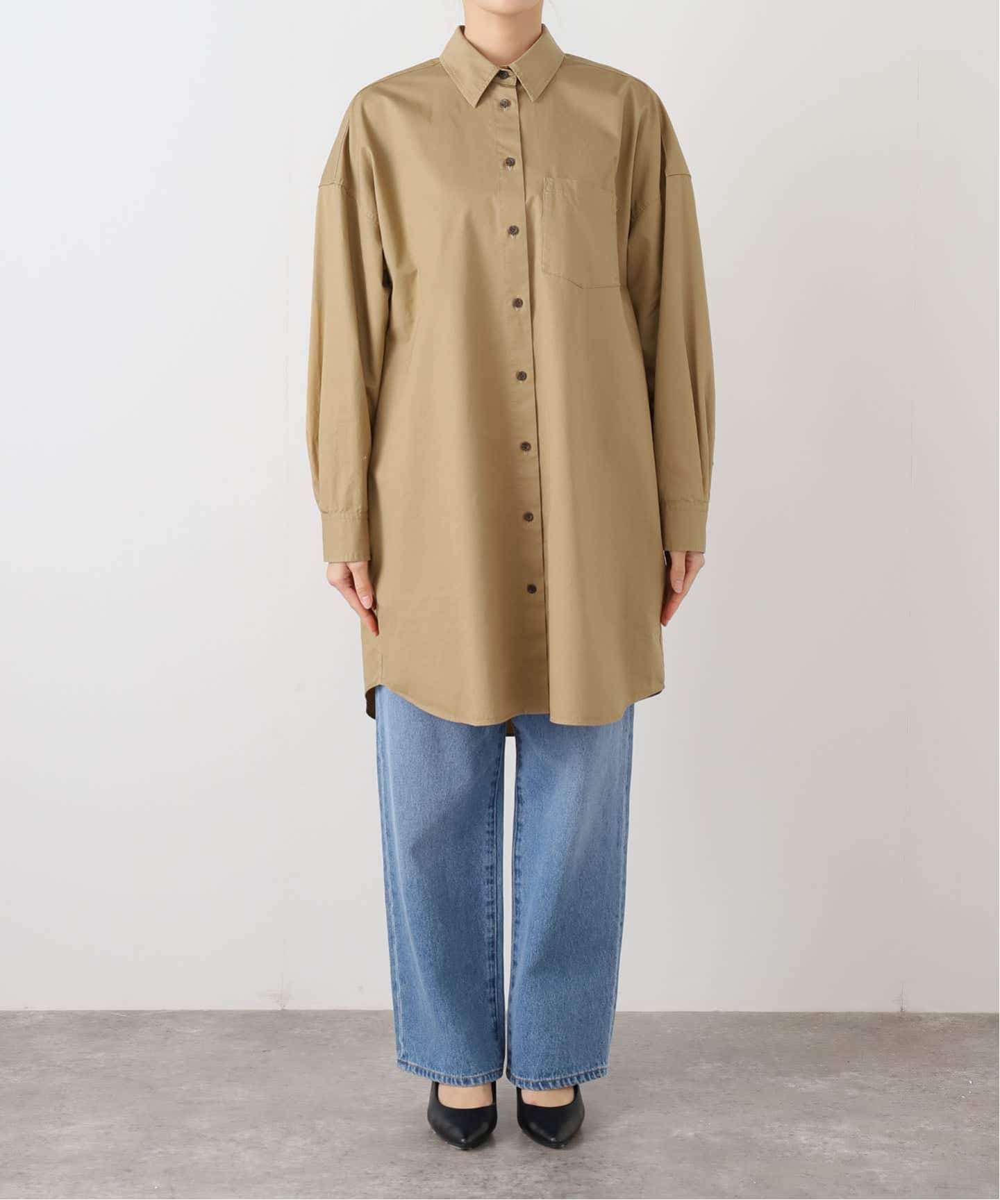 予約》【Col Pierrot/コルピエロ】Shirts ワンピース（BEIGE