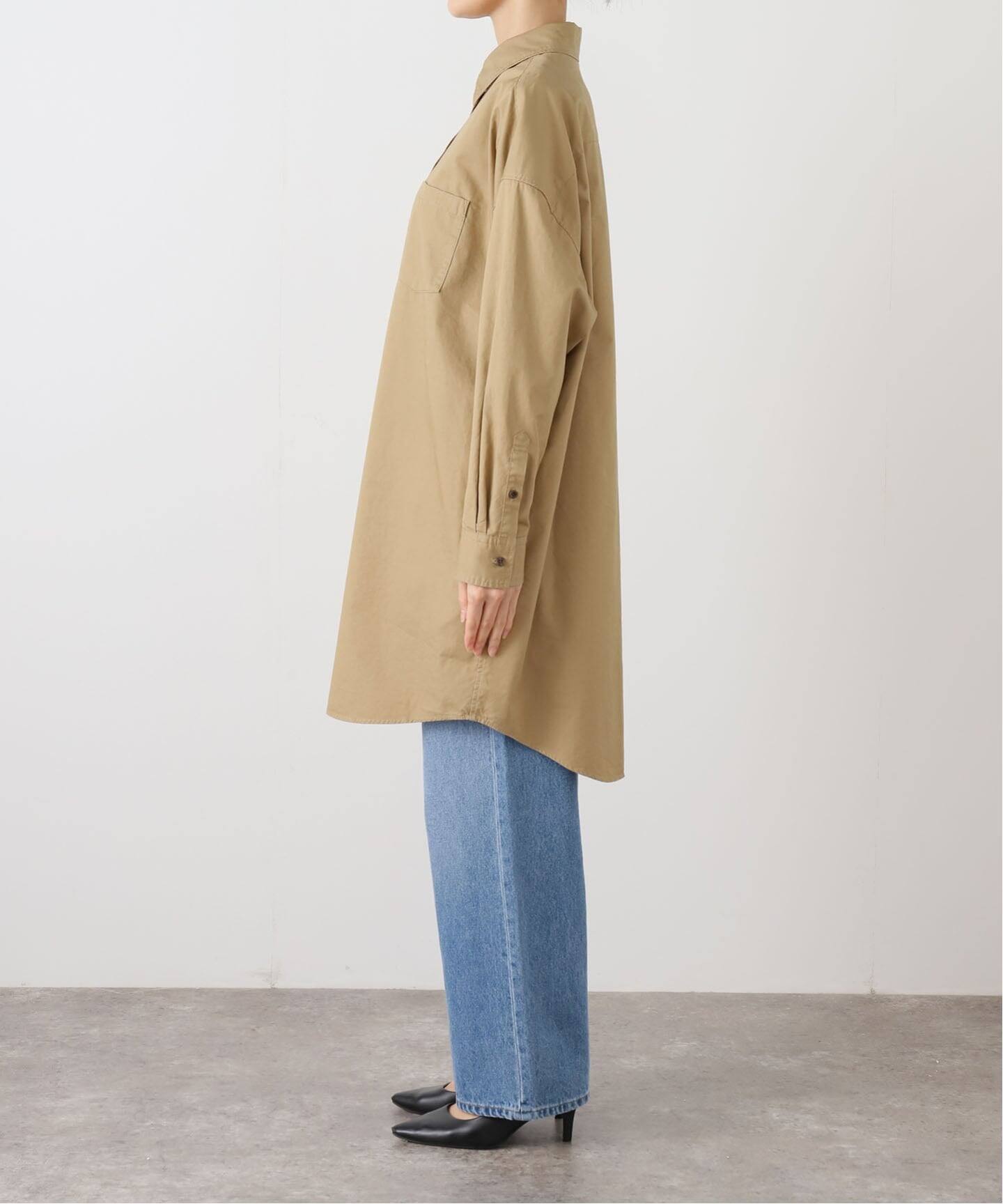 Col Pierrot/コルピエロ】Shirts ワンピース（BEIGE）（シャツ