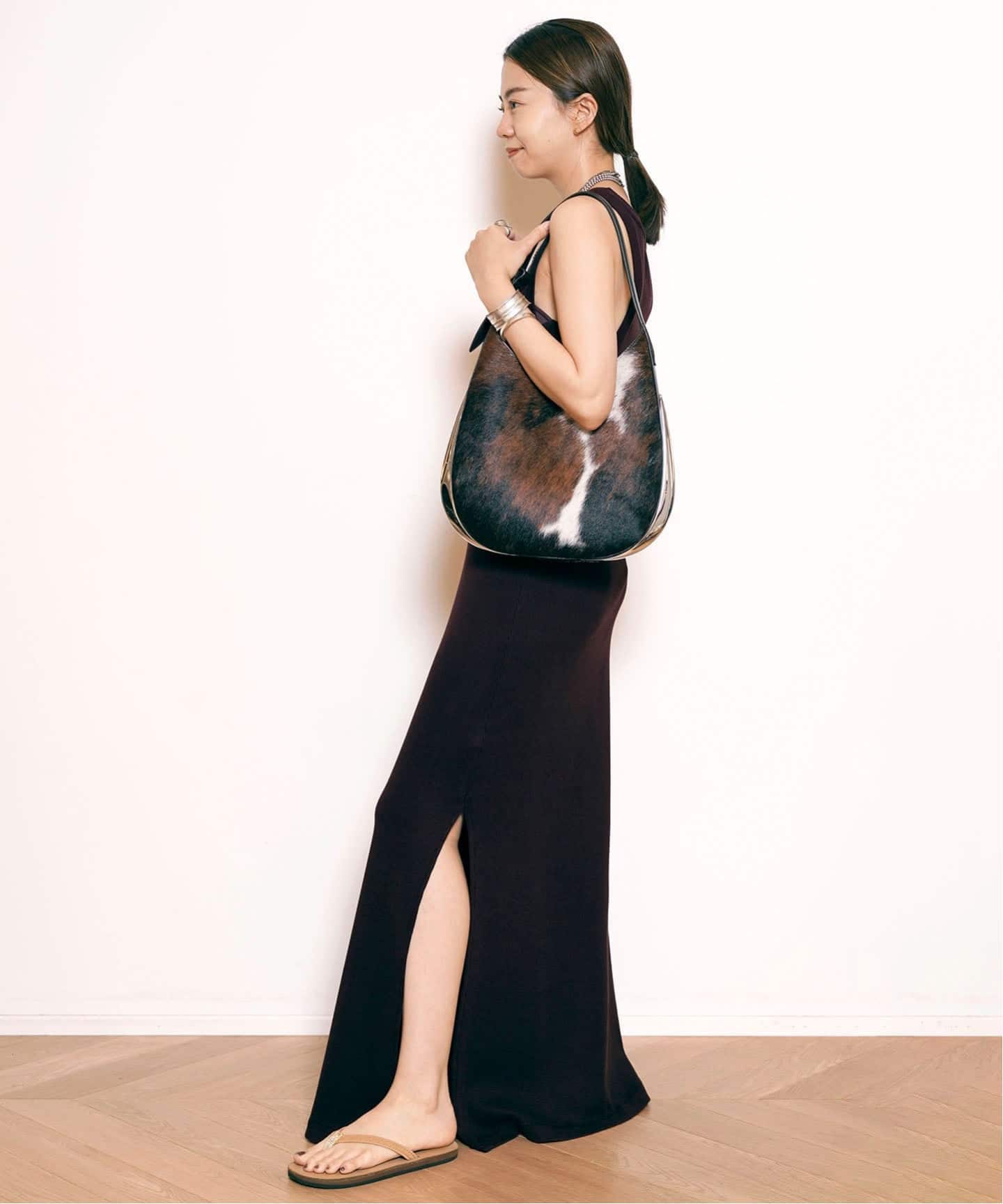 ドゥーズィエムクラス　 Organic Cotton ドレス　ブラウン ドゥーズィエムクラス Organic Cotton ドレス ブラウン DEUXIEME