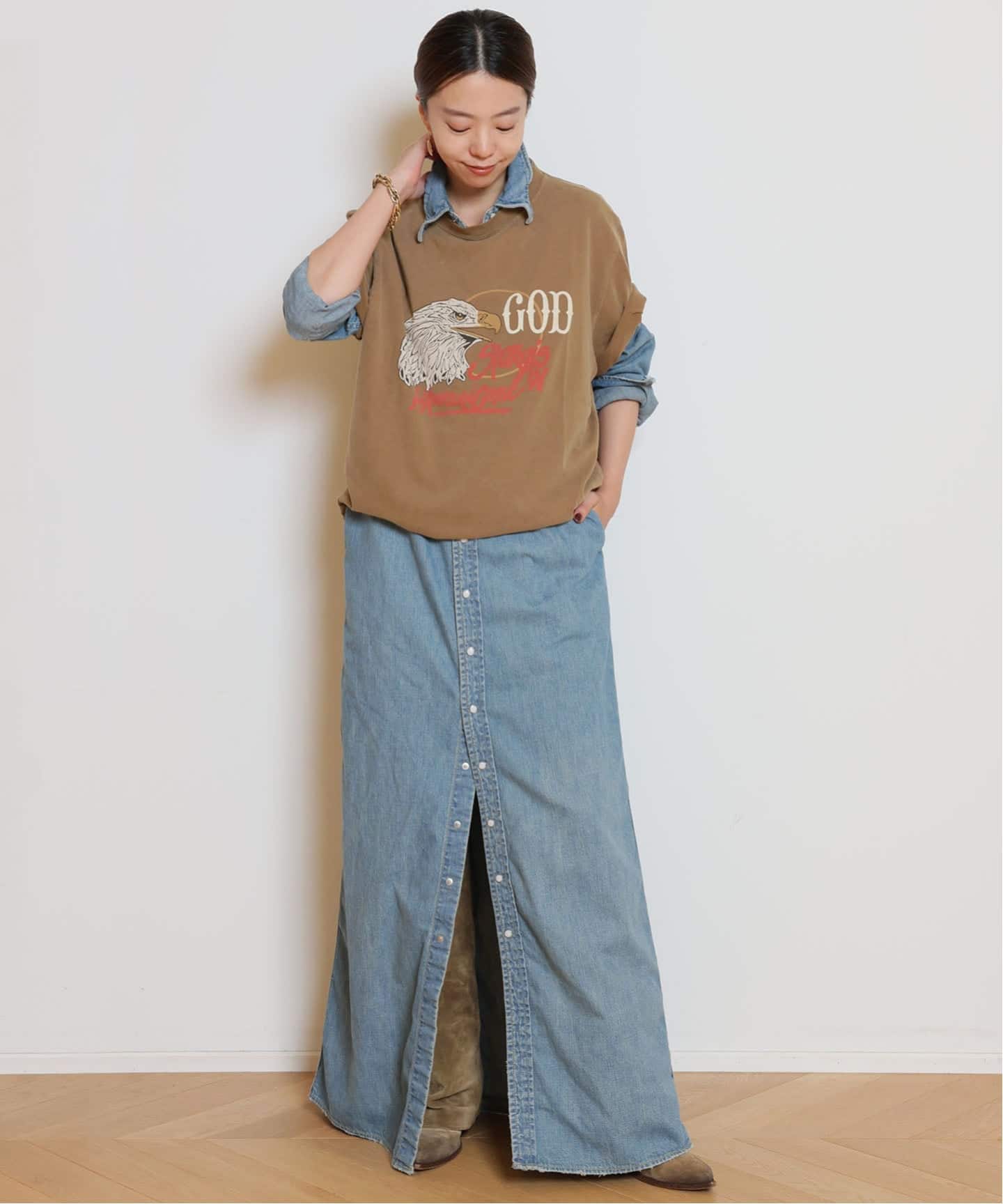 REMI RELIEF/レミレリーフ】DENIM シャツドレス（シャツ