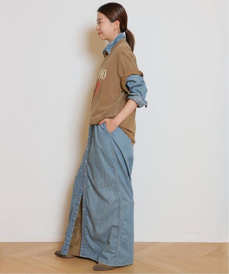 REMI RELIEF/レミレリーフ】DENIM シャツドレス（シャツワンピース  