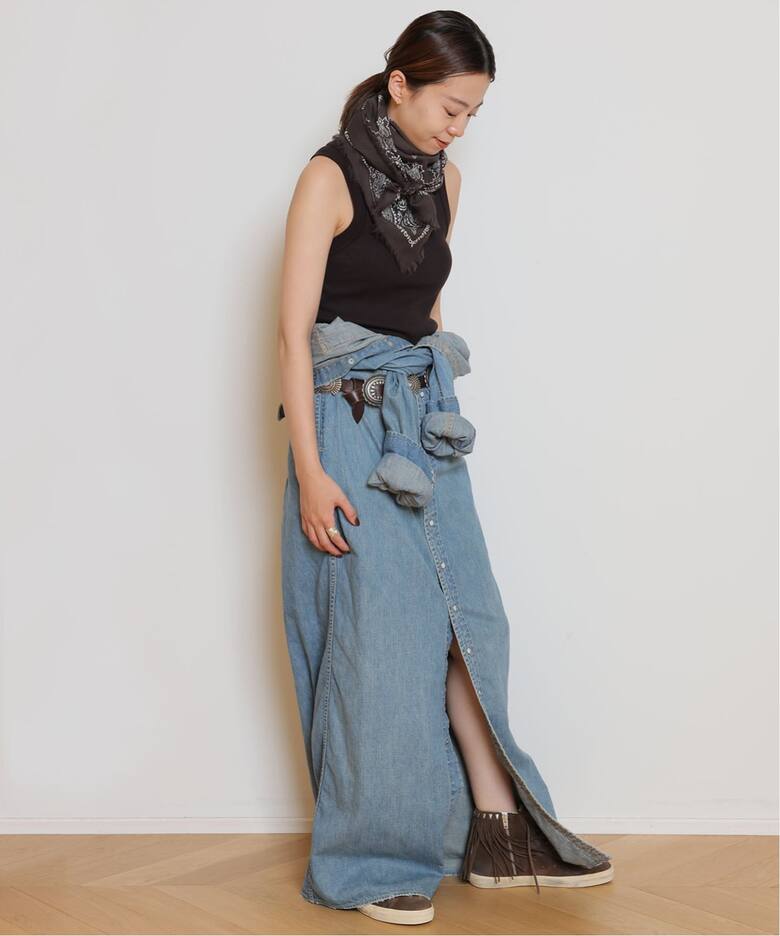 REMI RELIEF/レミレリーフ】DENIM シャツドレス（シャツワンピース  