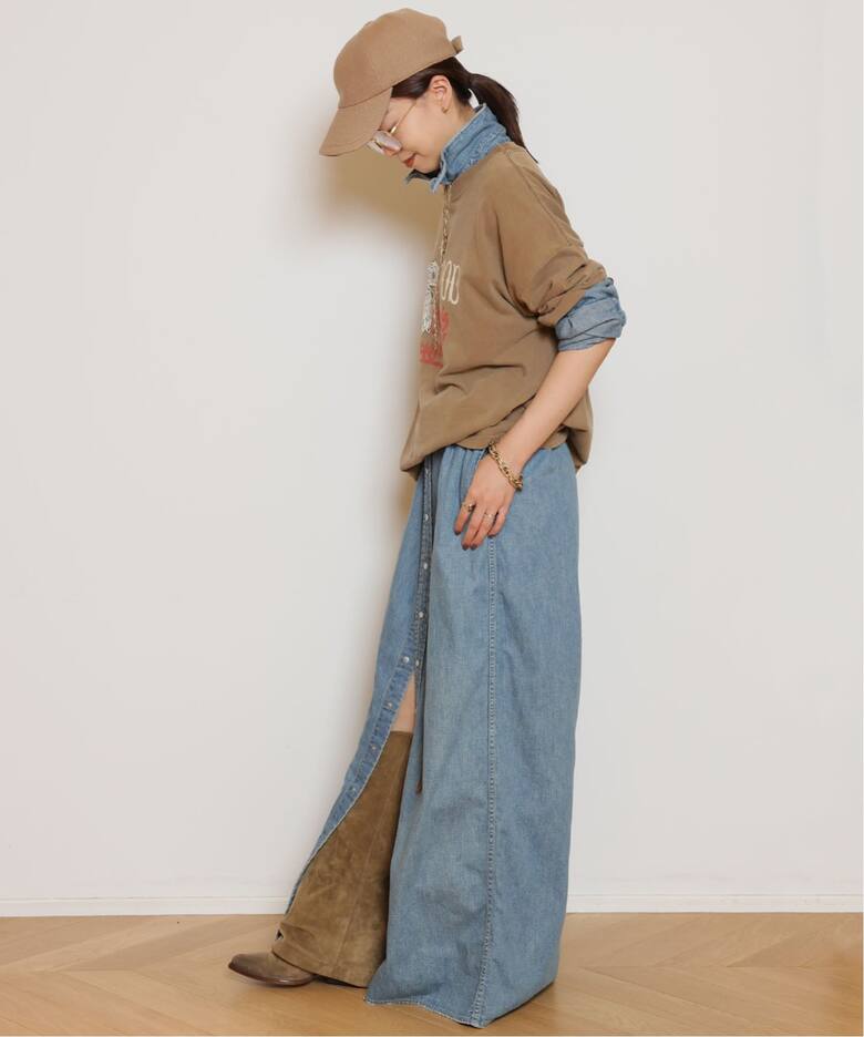 REMI RELIEF/レミレリーフ】DENIM シャツドレス（シャツワンピース  