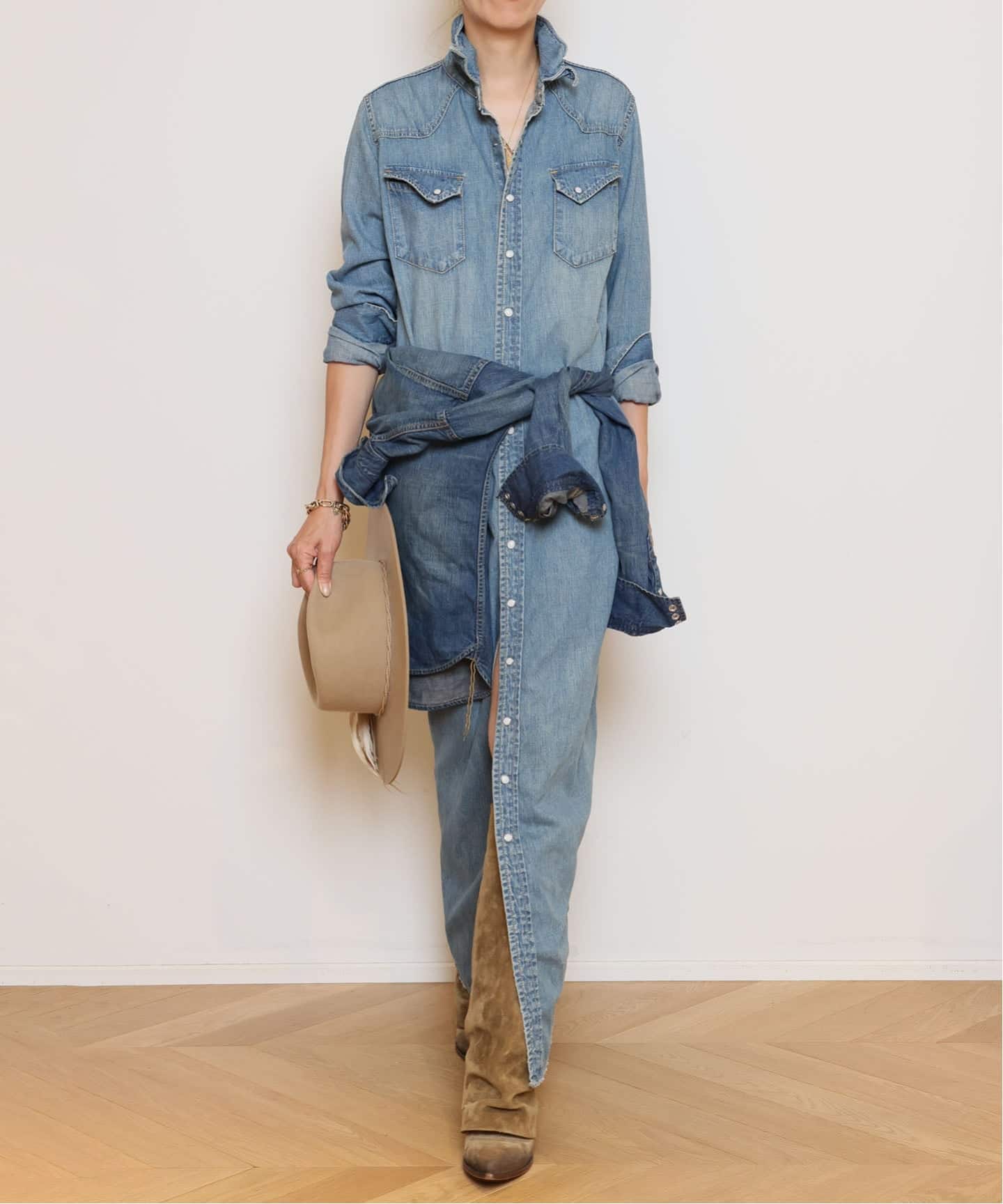 新品　REMI RELIEF/レミレリーフ】DENIM シャツドレス REMI RELIEF/レミレリーフ】DENIM シャツドレス（シャツ